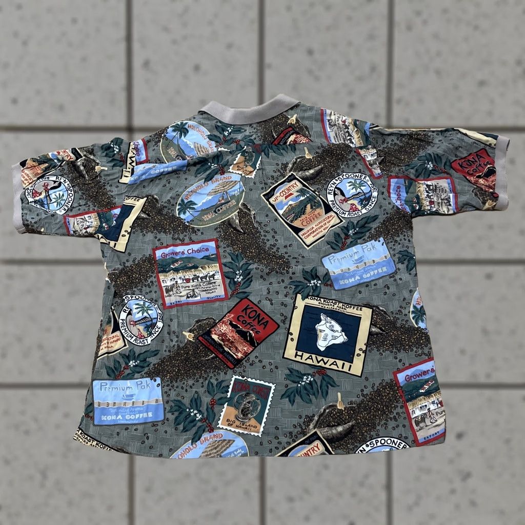 Reyn Spooner REYN SPOONER Polo Shirt Men Xl Hawaiian Coffee Roast Print Vintage Spun Rayon Button-Up Short Sleeve 52 in Chest Brown Size US XL / EU 56 / 4 - 1 Thumbnail