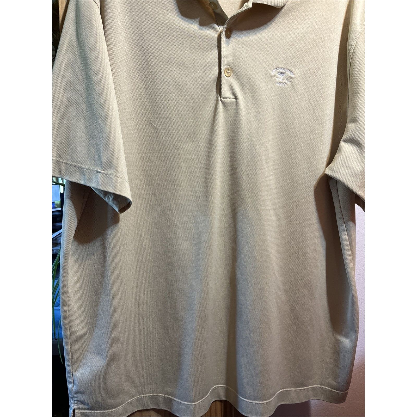 Nike Nike Golf Dri Fit Men XL Gold SS Button Polyester Polo Shirt Size US XL / EU 56 / 4 - 6 Thumbnail