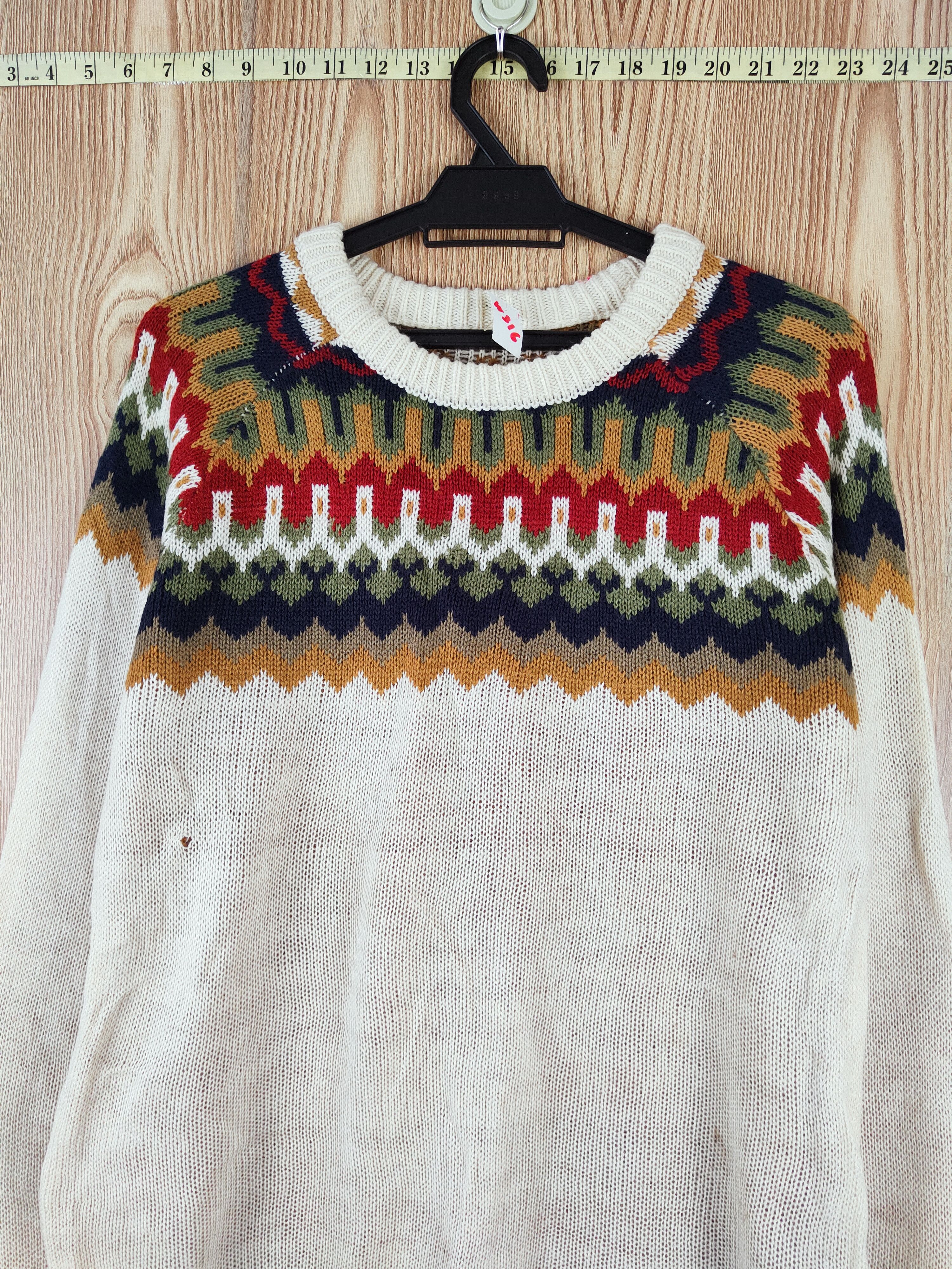 GRN × Homespun Knitwear × Japanese Brand GRN Cream Knitwear Sweatshirts #W316 Size L / US 10 / IT 46 - 2 Thumbnail