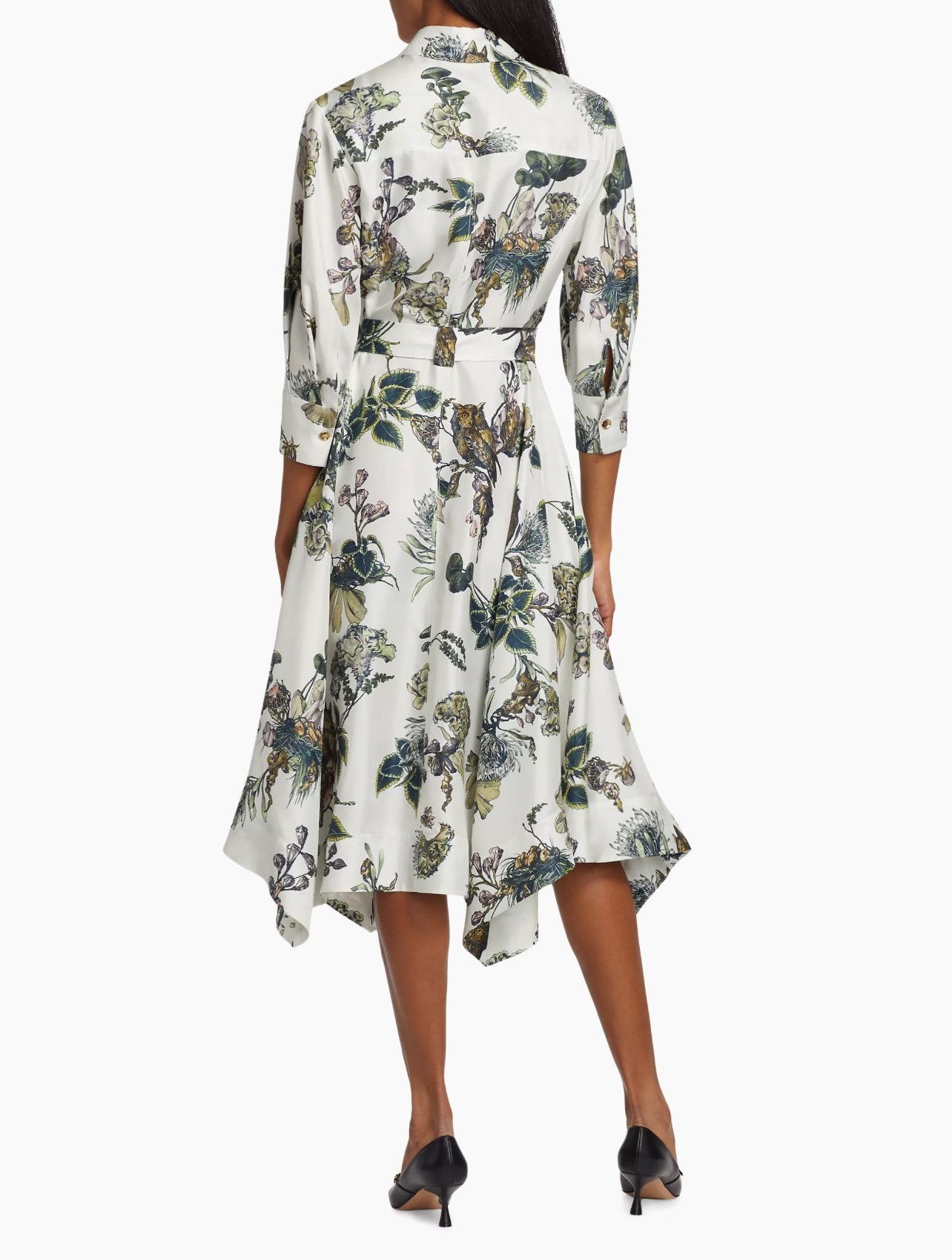 Jason Wu Jason Wu Collection Forest Silk Belted Shirtdress size 2 Size XS / US 0-2 / IT 36-38 - 5 Thumbnail