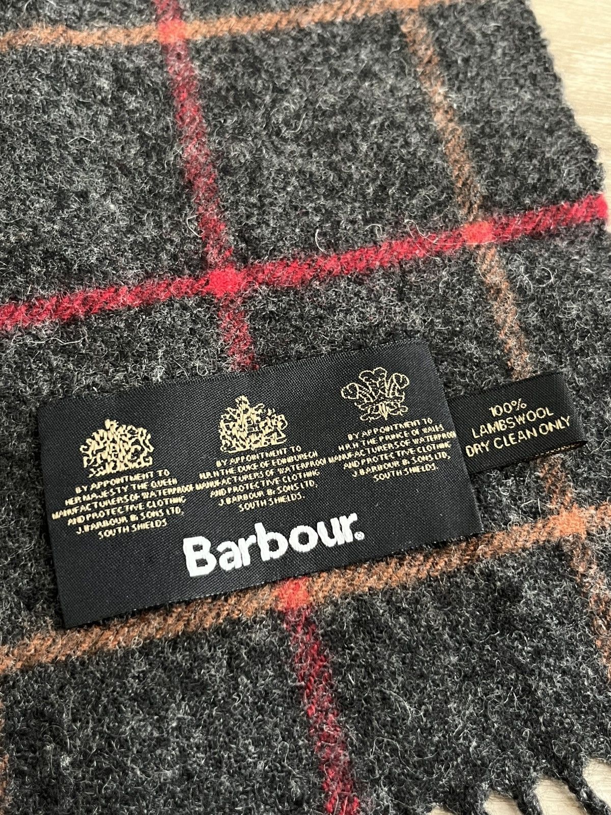 Barbour Unisex Barbour Wool Checked Scarf 100% Lambswool Size ONE SIZE - 2 Thumbnail