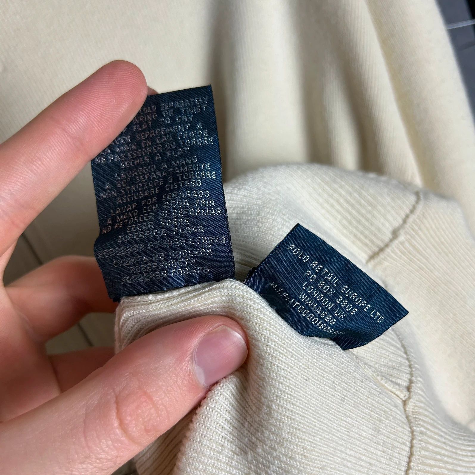 Designer × Polo Ralph Lauren × Ralph Lauren Polo Ralph Lauren zip sweatshirt mini logo pony beige Size US XL / EU 56 / 4 - 8 Thumbnail