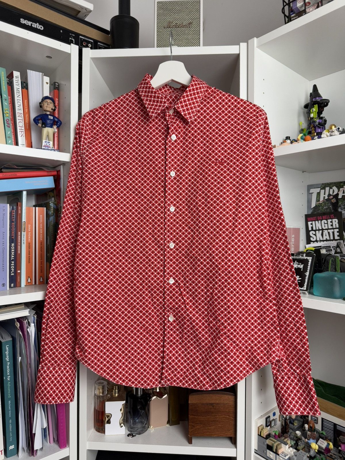 Burberry × Vintage Vintage y2k Thomas Burberry poppy all over print shirt L rare Size US L / EU 52-54 / 3 - 1 Thumbnail