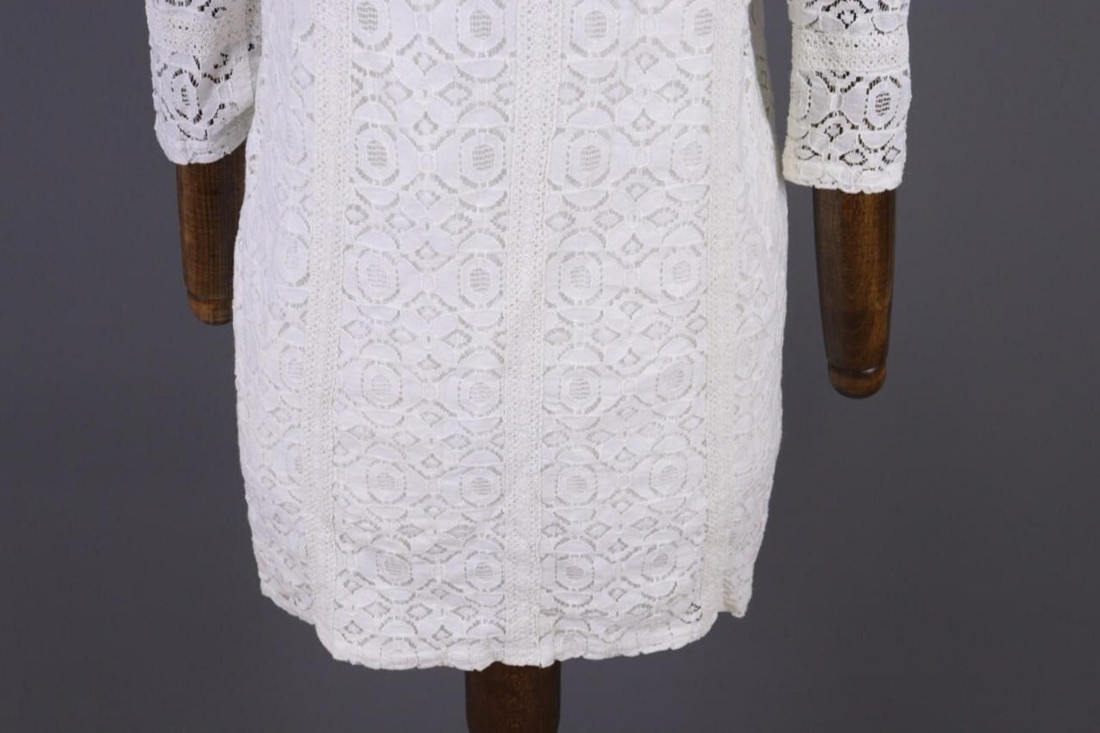 Designer Sezane x La Redoute White Mesh Floral Mini Dress Size 8 Size M / US 6-8 / IT 42-44 - 12 Thumbnail