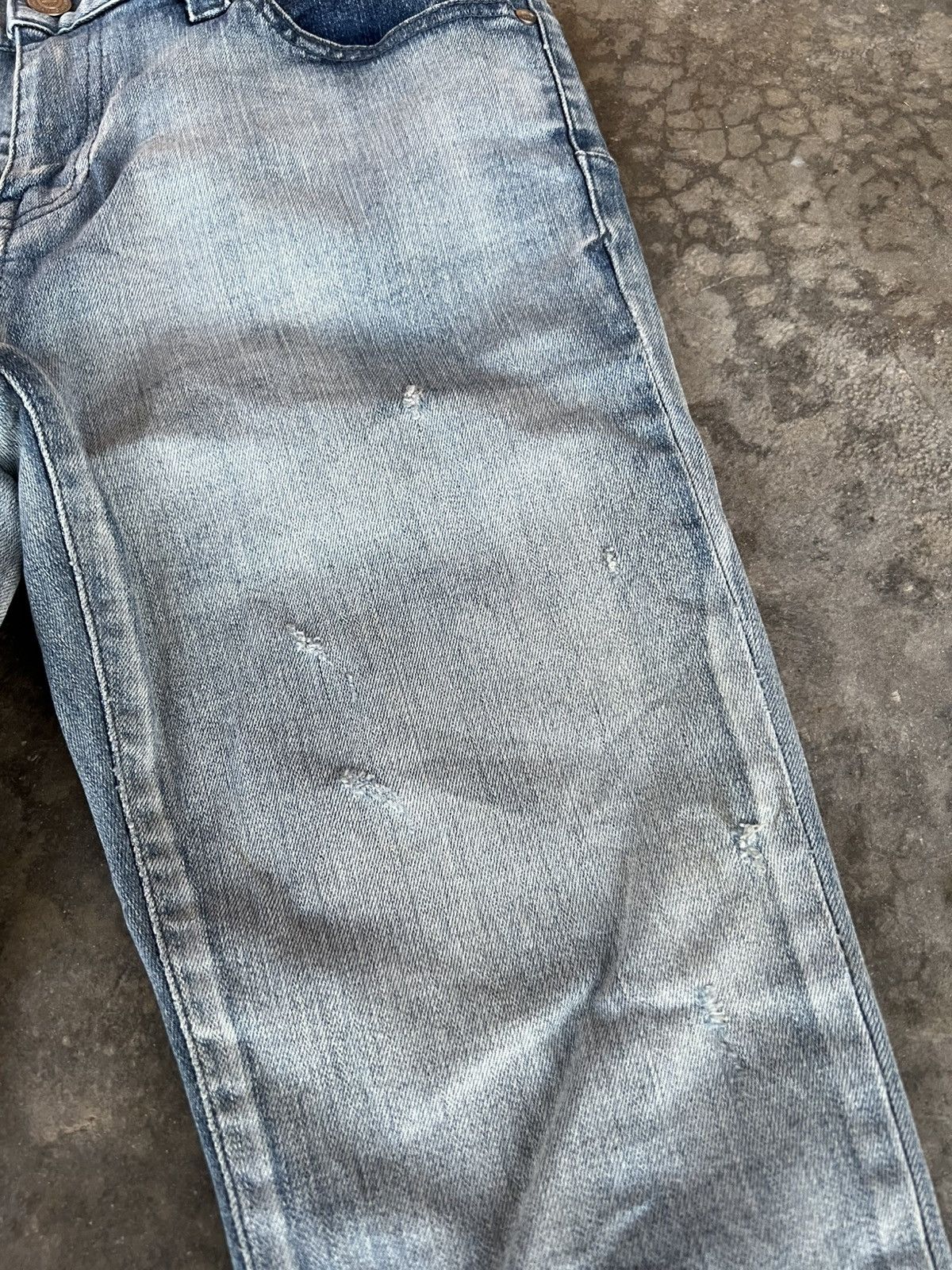 If Six Was Nine × Tornado Mart TORNADO MART FADED WASHED DISTRESS JEANS VERY RARE Size US 32 / EU 48 - 5 Thumbnail