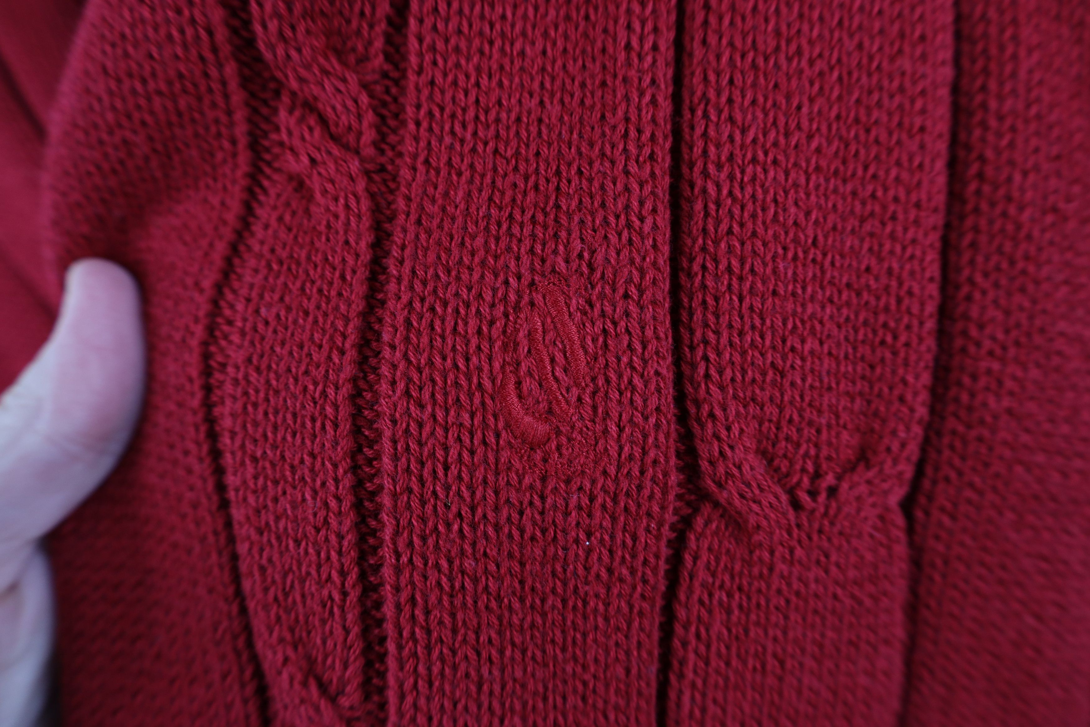Nautica Vintage 90s Nautica Knit Cardigan Sweater Vest Red Cotton Size US L / EU 52-54 / 3 - 4 Thumbnail