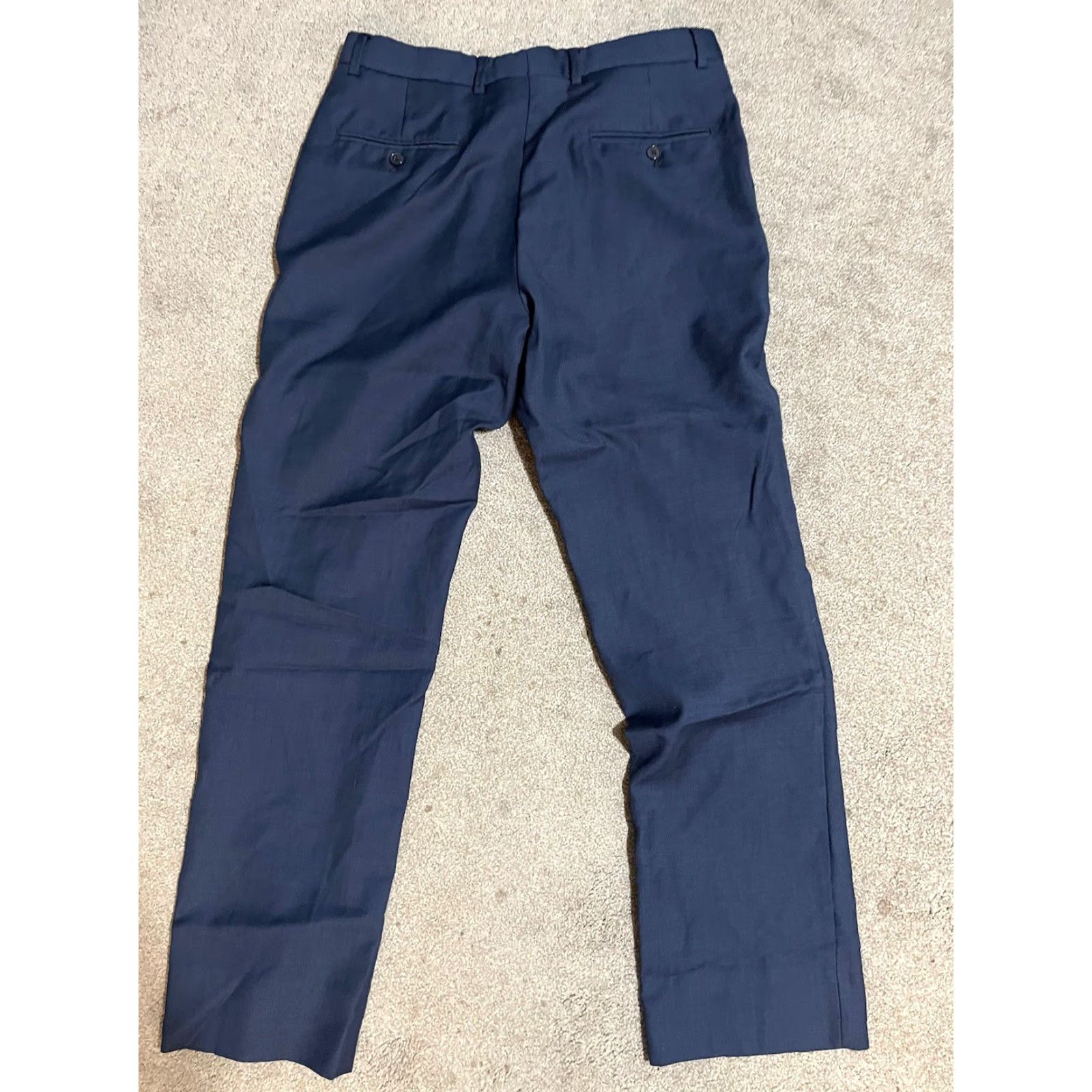 Tommy Hilfiger Tommy Hilfiger Pants Mens 32x31 Wool Flat Front Straight Leg Blue Size US 32 / EU 48 - 3 Thumbnail