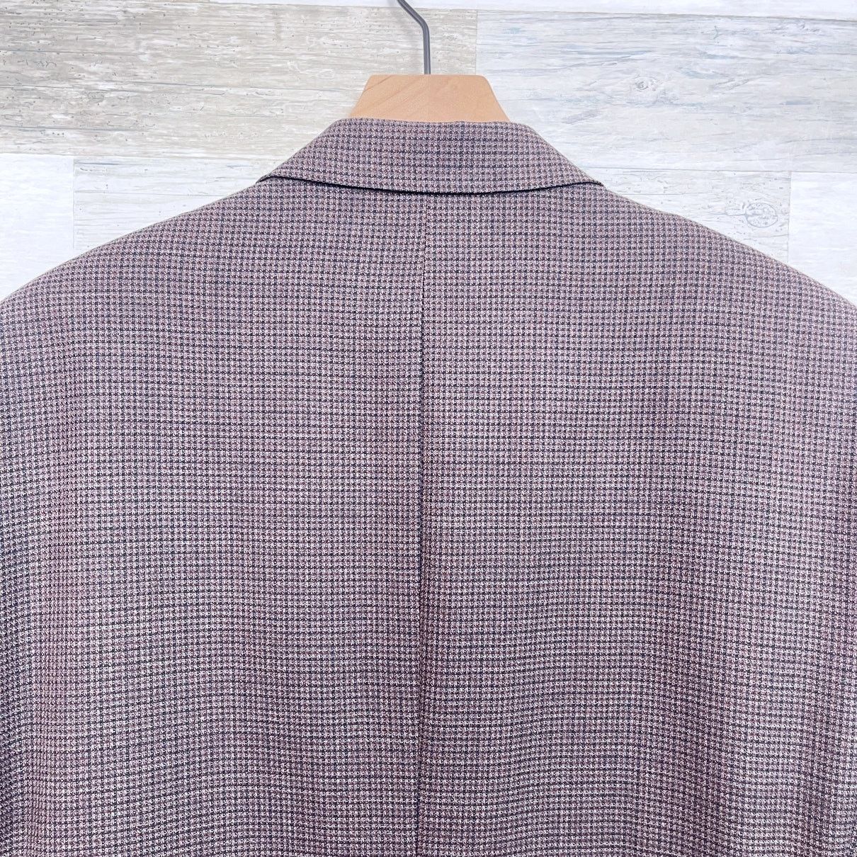 Jos. A. Bank Jos A Bank Travelers Wool Tailored Fit Brown Plaid 44L Size 44L - 6 Thumbnail