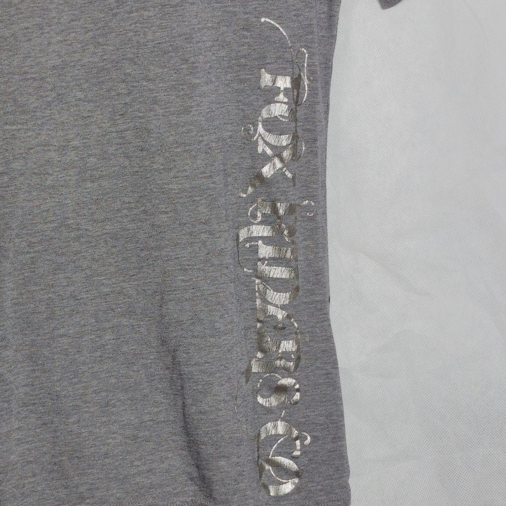 Fox Racing Fox Riders Motocross Sz XL Gray V-Neck Tee with Striped Sle Size XL / US 12-14 / IT 48-50 - 4 Thumbnail