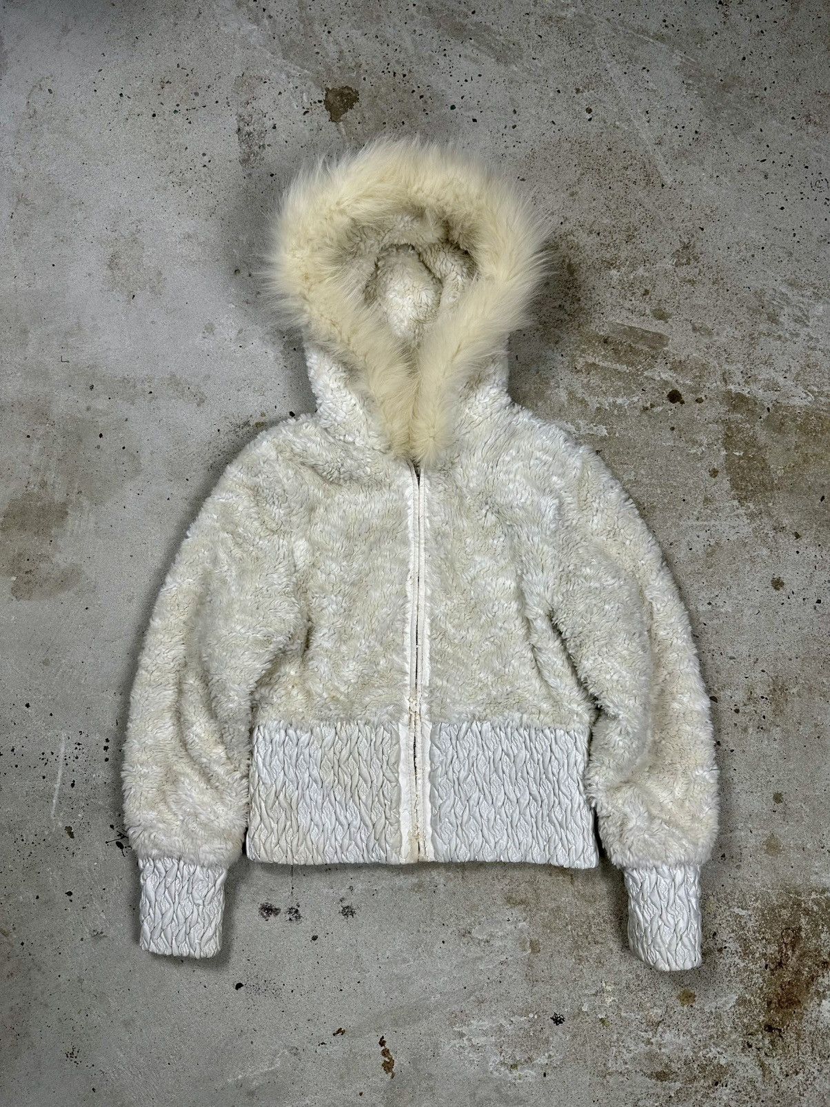 If Six Was Nine × Japanese Brand × Le Grande Bleu (L.G.B.) Vintage Y2K Faux Fur Beige Bomber Jacket Japanese Style Size US S / EU 44-46 / 1 - 1 Thumbnail