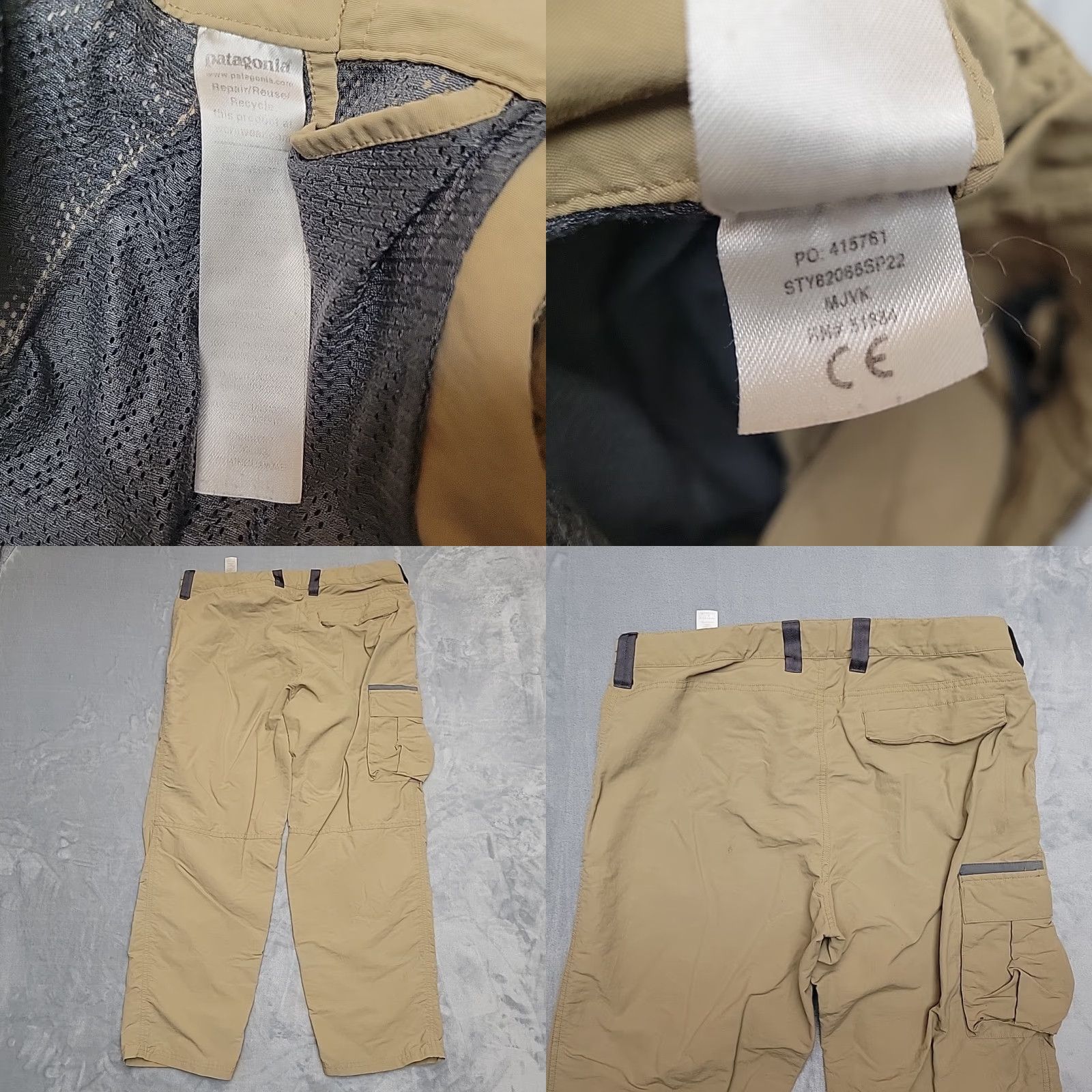 Patagonia Patagonia Pants Men XL 36x30 Nylon Cargo Pockets Outdoor Hiking Gorp Beige 36in Inseam Mens Pants Size US 36 / EU 52 - 8 Thumbnail