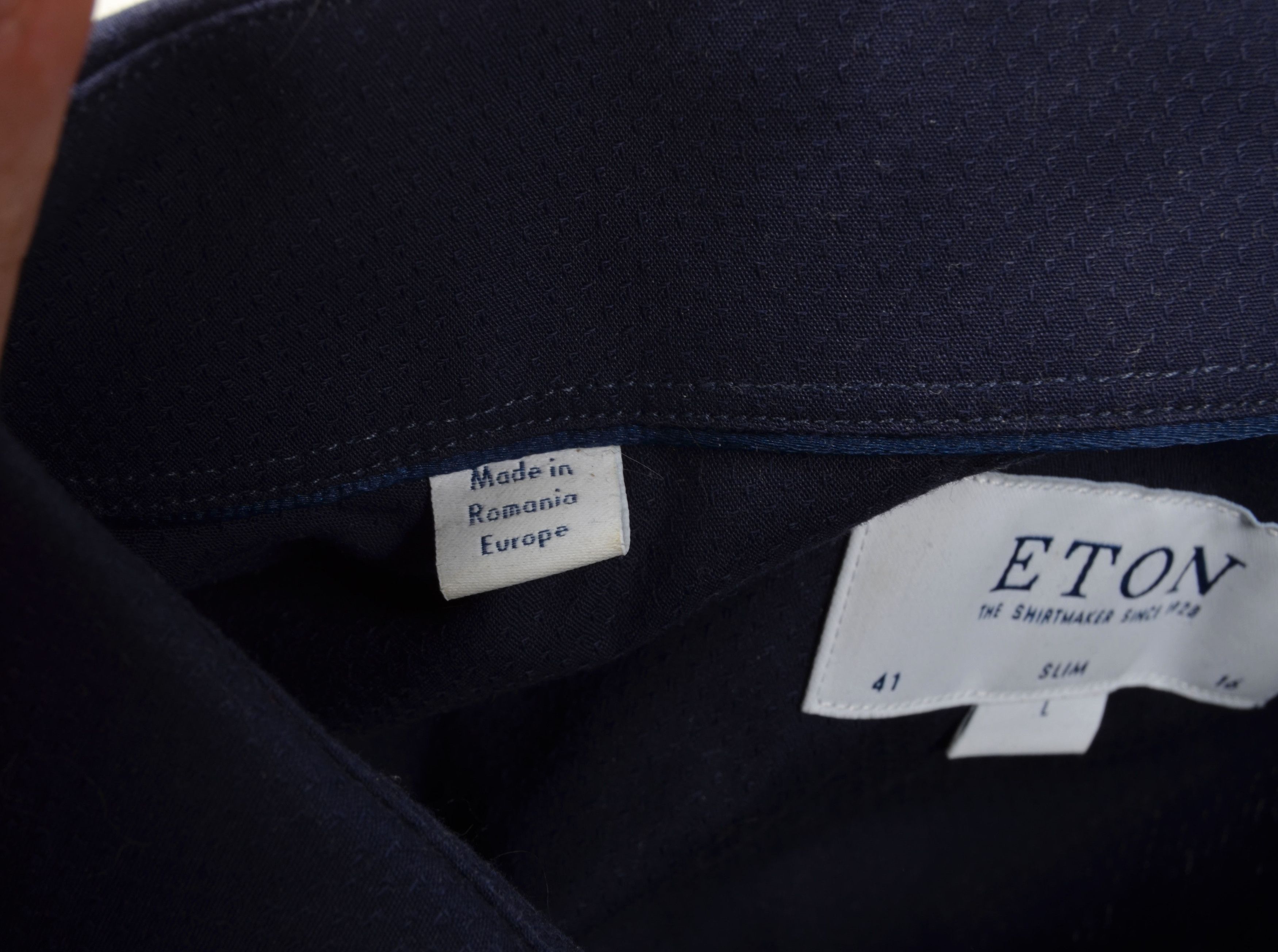 Designer × Eton Eton Men's Blue Button Down Slimk Fit Shirt Size US L / EU 52-54 / 3 - 5 Thumbnail