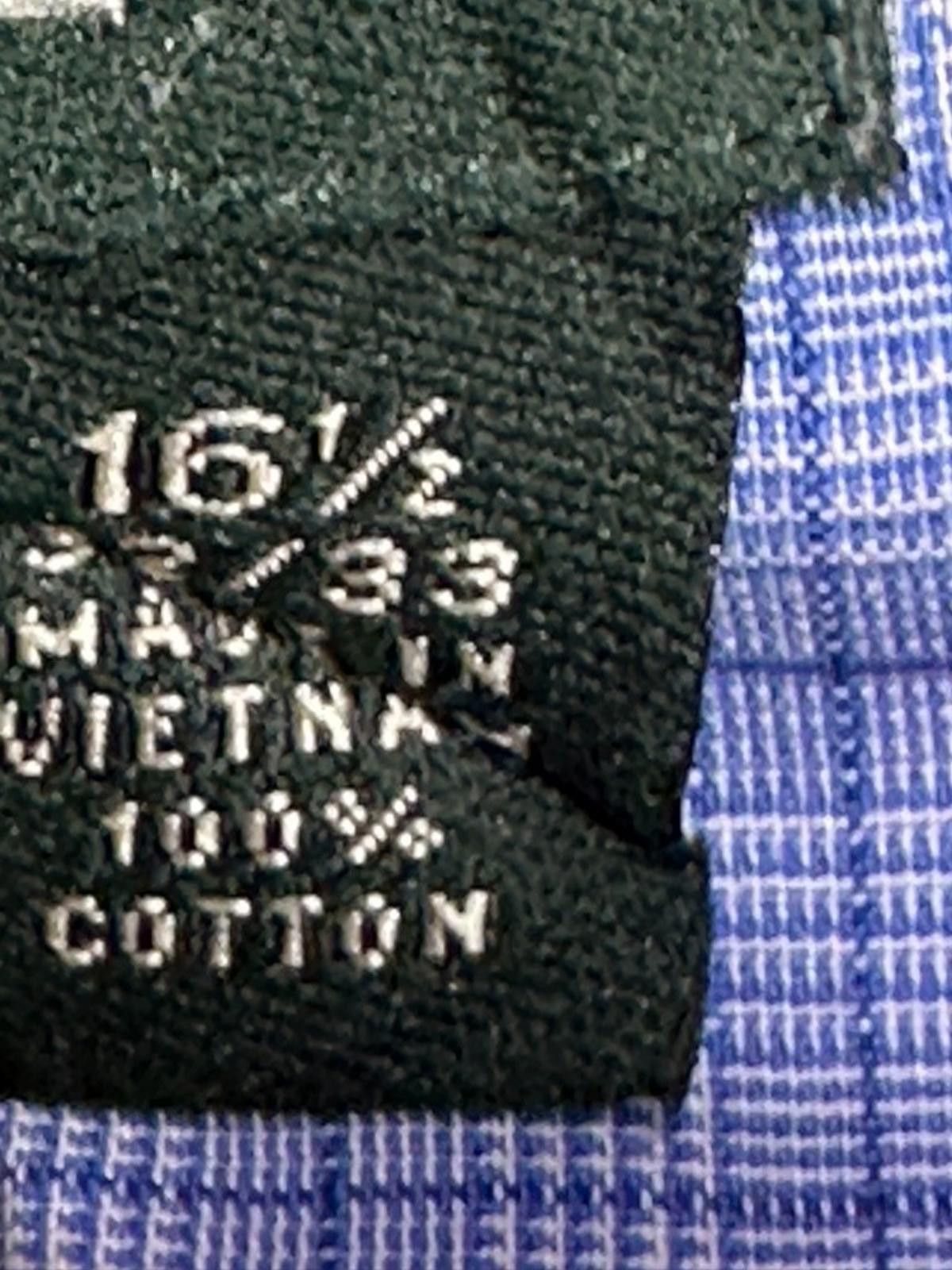 Lauren Ralph Lauren Ralph Lauren Checked Oxford Non-Iron Button Up Blue Mens L Size 42R - 9 Thumbnail