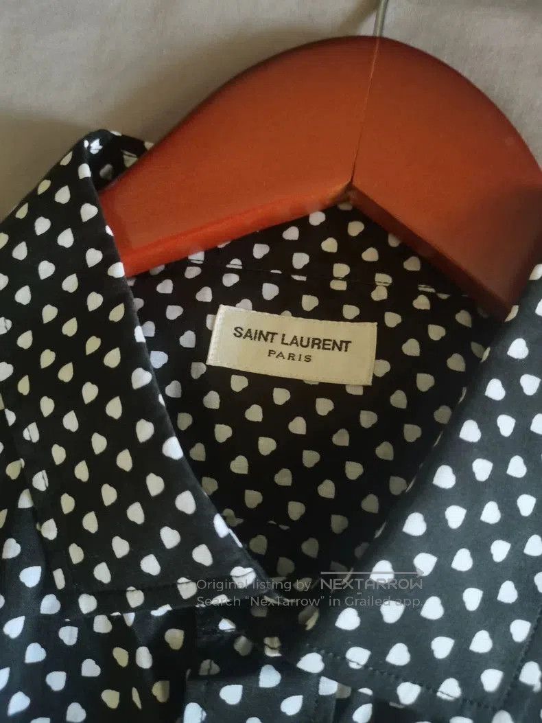 Saint Laurent Paris YSL Men's Polka Dot Shirt. Size US S / EU 44-46 / 1 - 2 Thumbnail