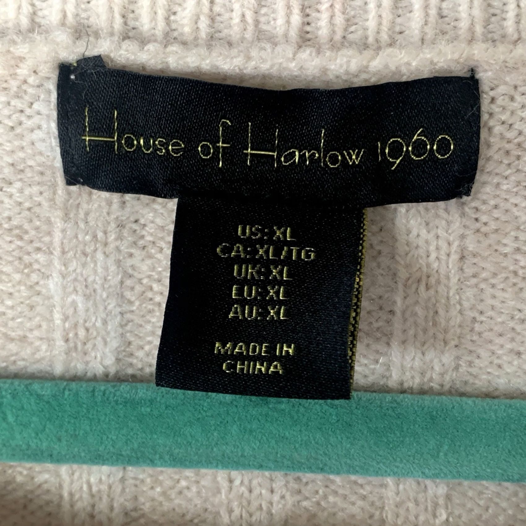 House of Harlow VINTAGE House of Harlow 1960 Cropped Sweater Woman’s XL Beige Button Long Sleeve Round Neck Casual Womens Cardigan 90s Bohemian Grunge Money Modern Size XL / US 12-14 / IT 48-50 - 3 Thumbnail