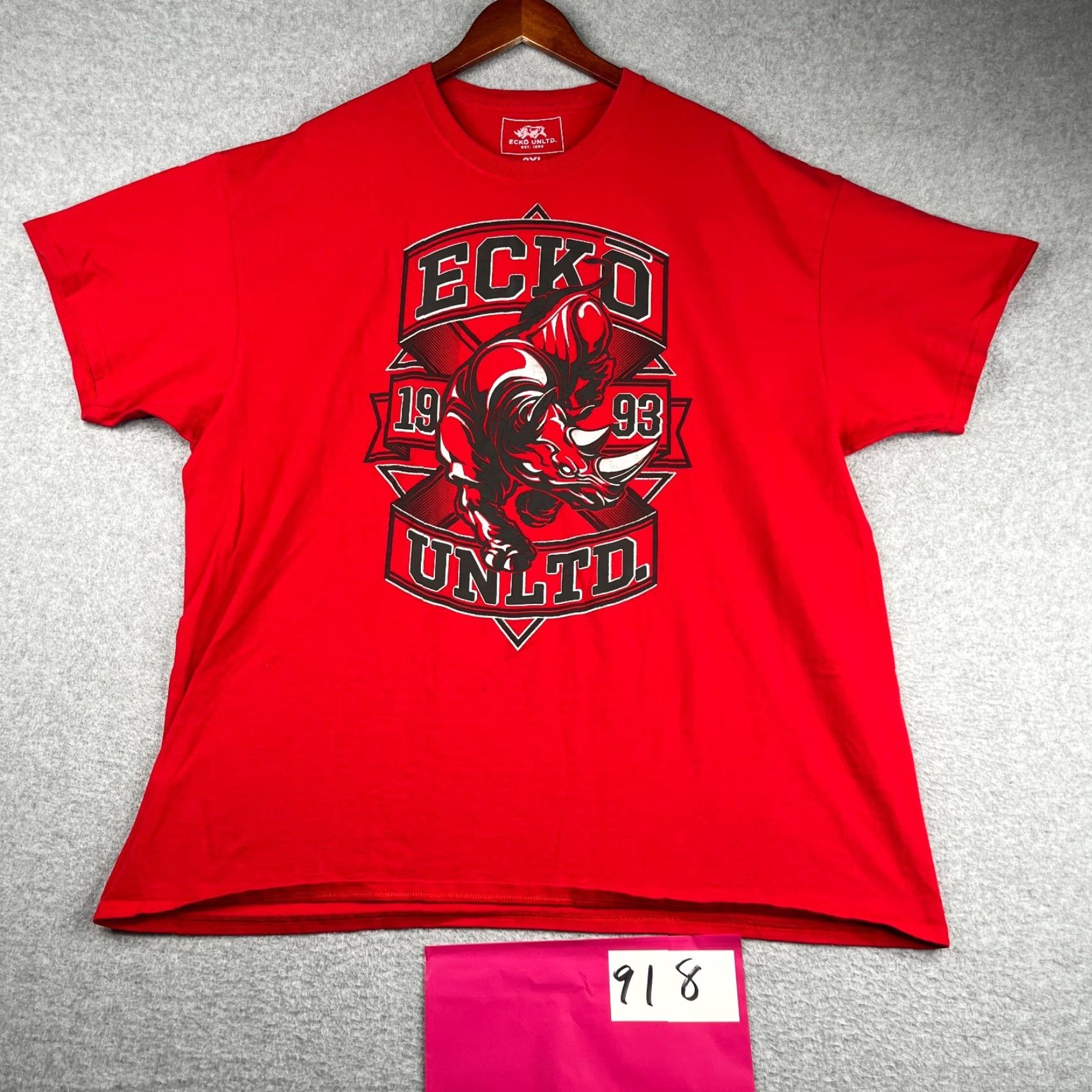 Ecko Unltd. Ecko Untld T-Shirt 2XL Red Rhino Graphic Print Hip Hop Y2K Street Wear Men Shirt Vintage No 2000-2009 Size US XXL / EU 58 / 5 - 2 Thumbnail