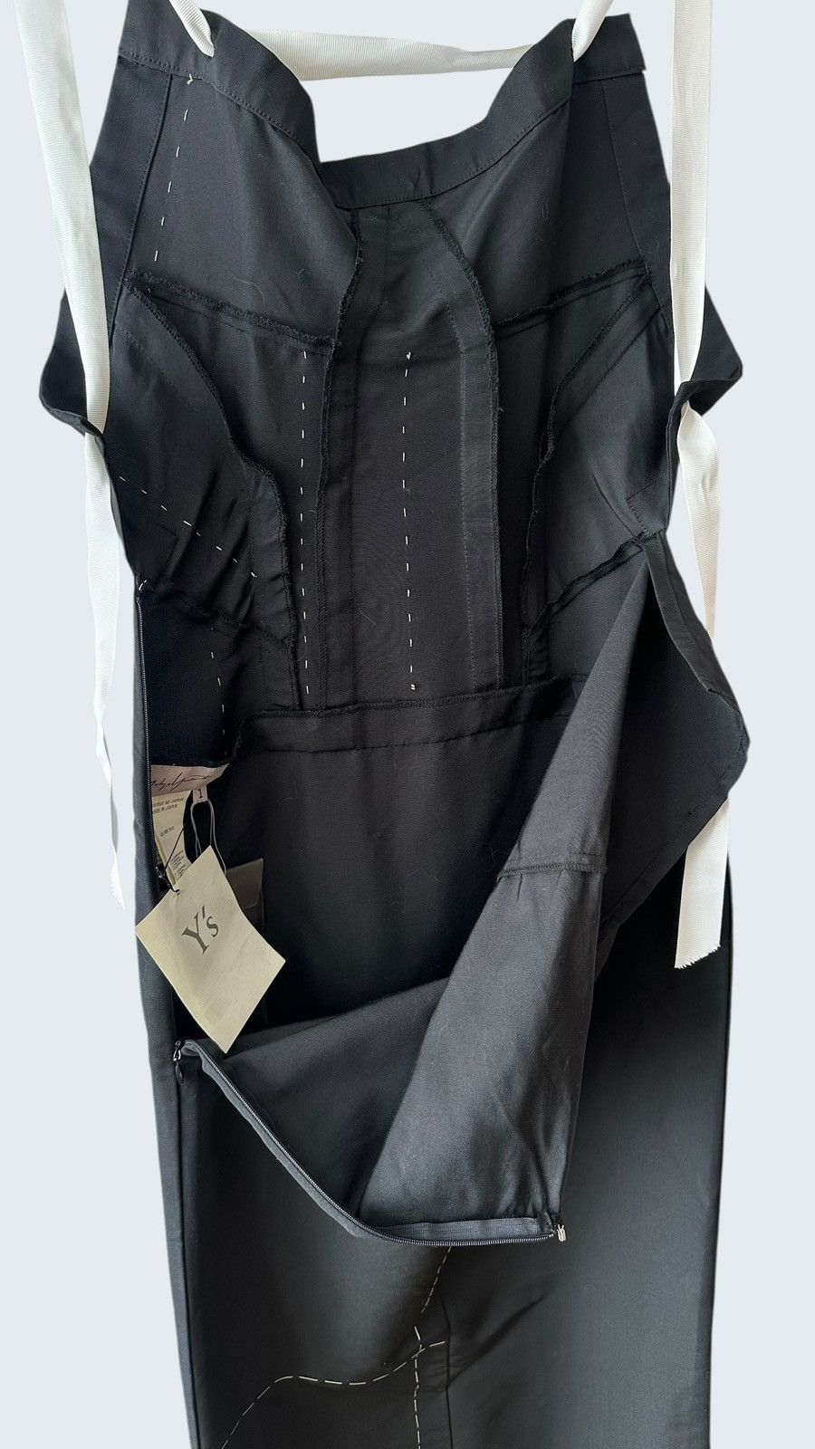 Yohji Yamamoto Yohji Yamamoto SS2000 Runway Backless Silk Stitch Dress Size S / US 4 / IT 40 - 14 Thumbnail