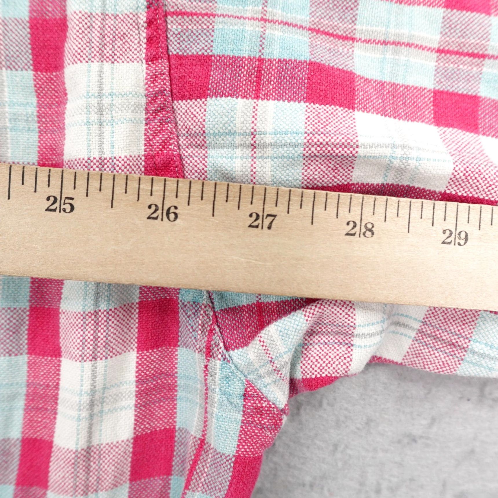 Abercrombie & Fitch VINTAGE Abercrombie Shirt Medium Pink Plaid Flannel The Big Shirt Oversized 90s Mens Size US M / EU 48-50 / 2 - 6 Thumbnail