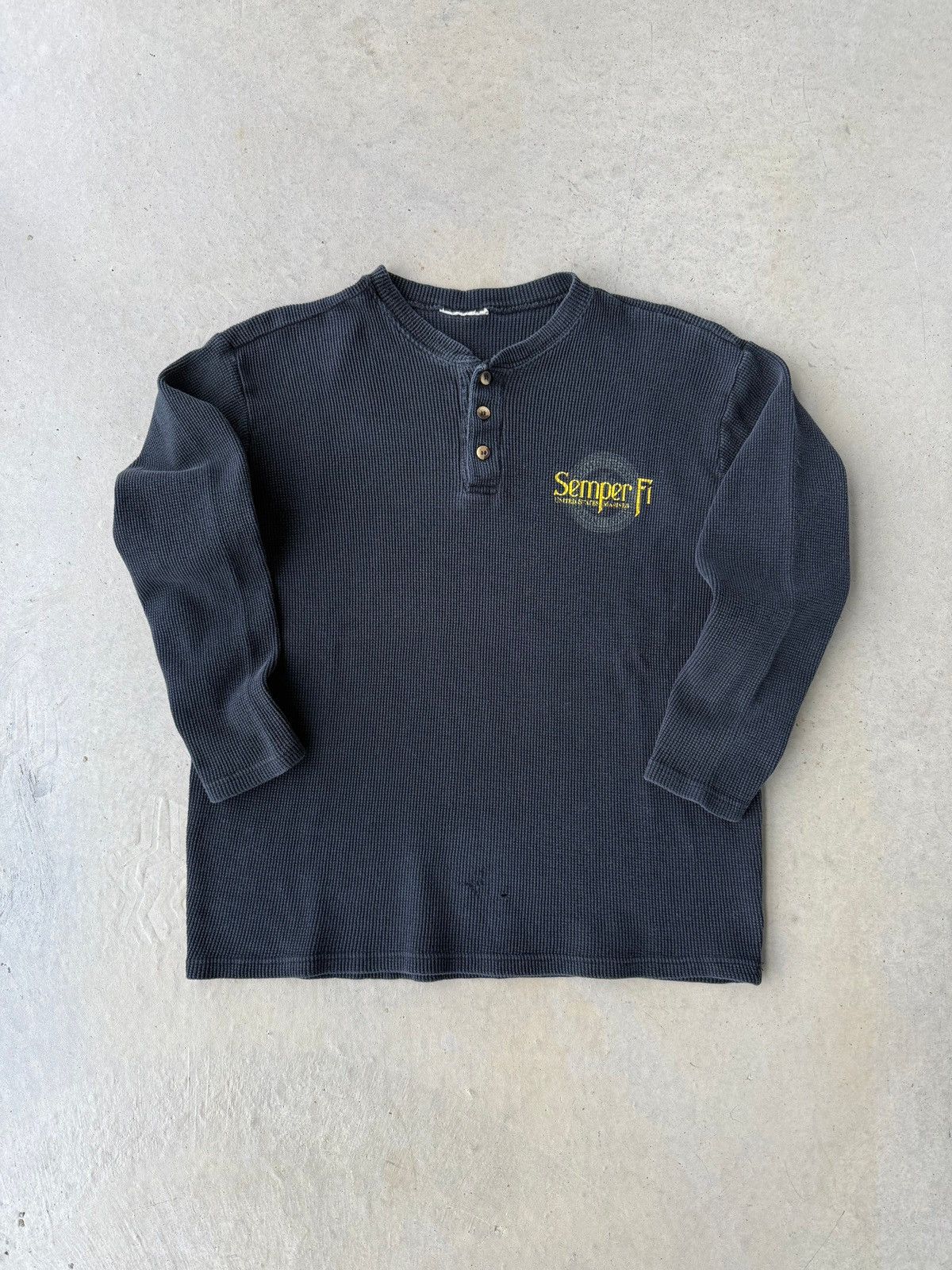 Vintage Vintage 90s Semper Fi Marines Long Sleeve Thermal Size US M / EU 48-50 / 2 - 2 Thumbnail
