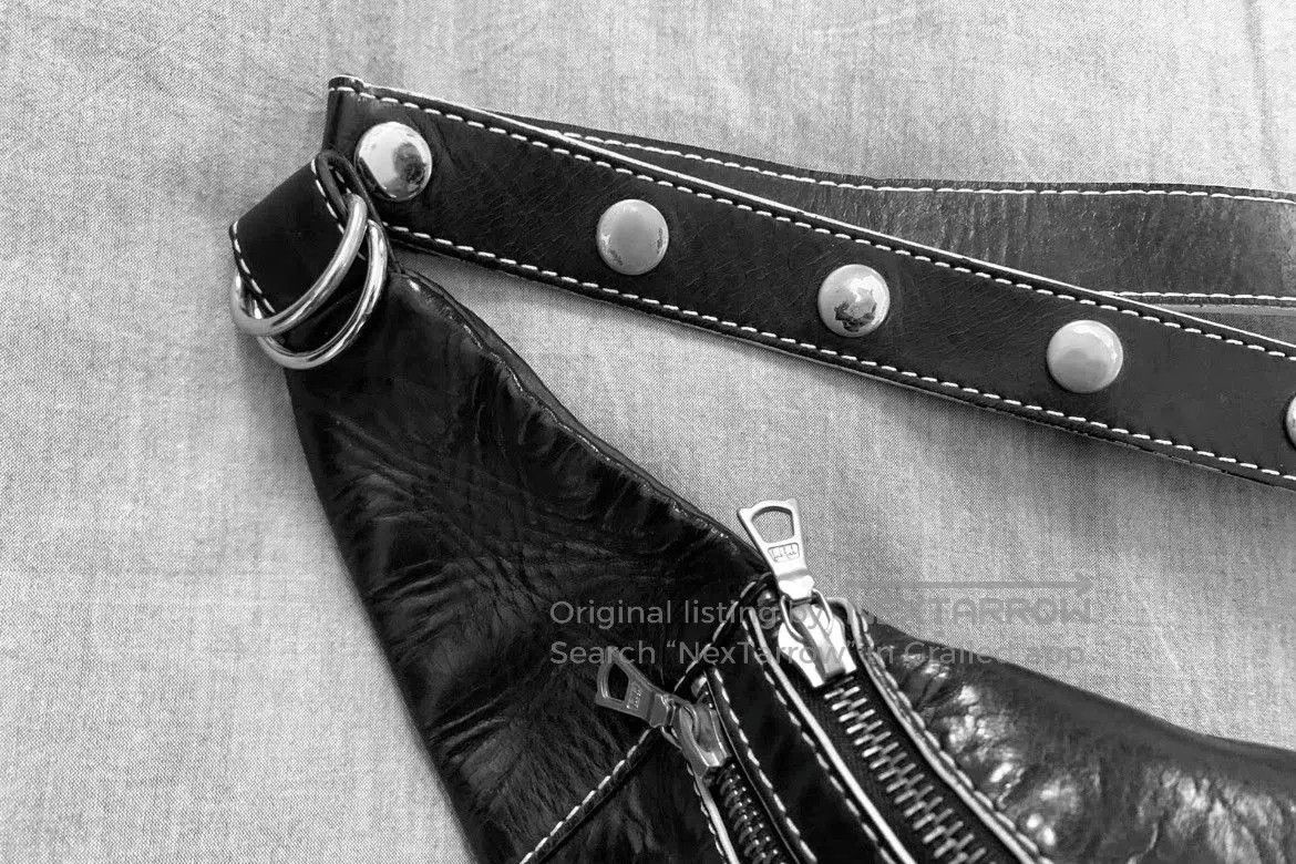 Number (N)ine Number Nine black Leather rivet Shoulder Bag. Size ONE SIZE - 3 Thumbnail