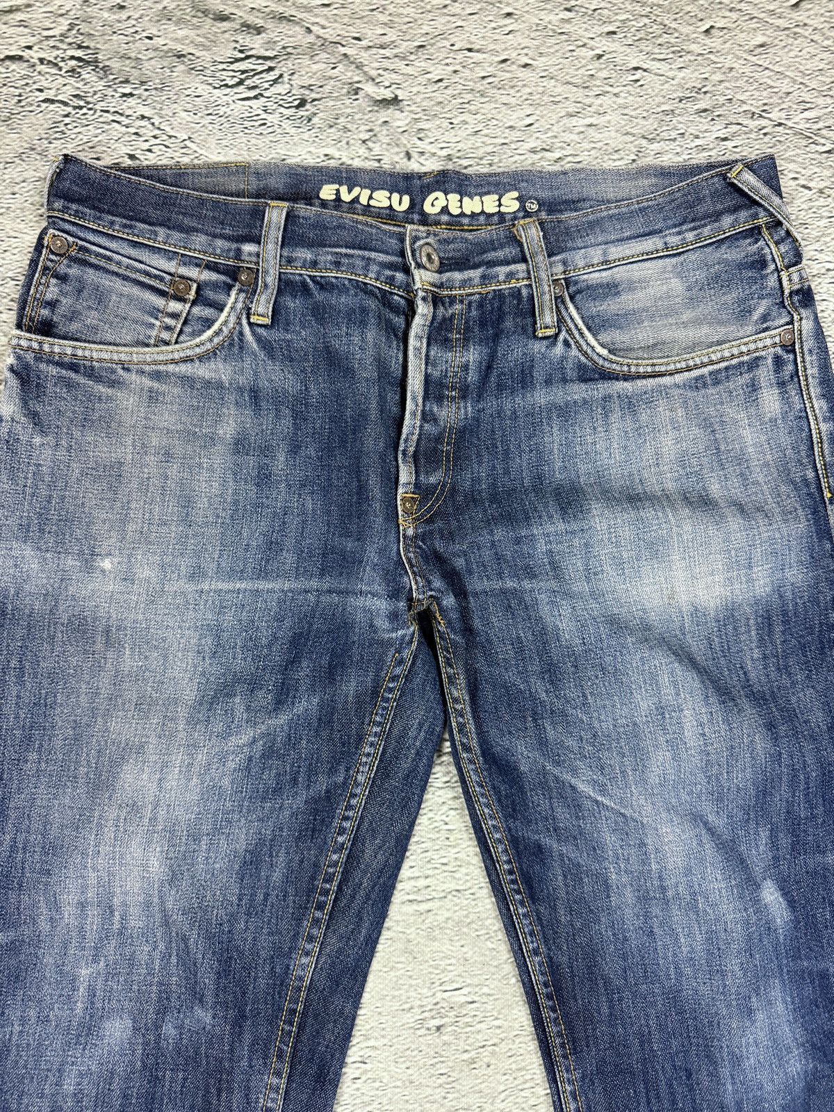 Evisu Evisu jeans vintage navy blue white seagulls Genes Size US 34 / EU 50 - 5 Thumbnail