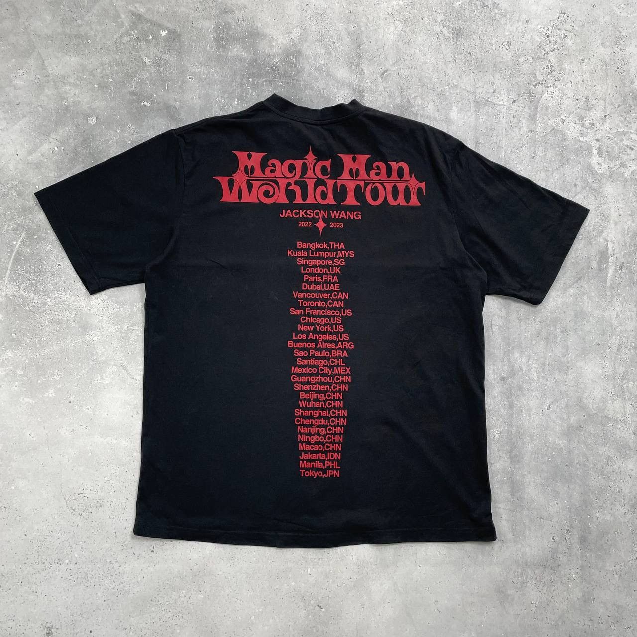 Band Tees Magic Man World Tour Jackson Wang 2022/ 2023 T Shirt Black Size US XL / EU 56 / 4 - 2 Thumbnail