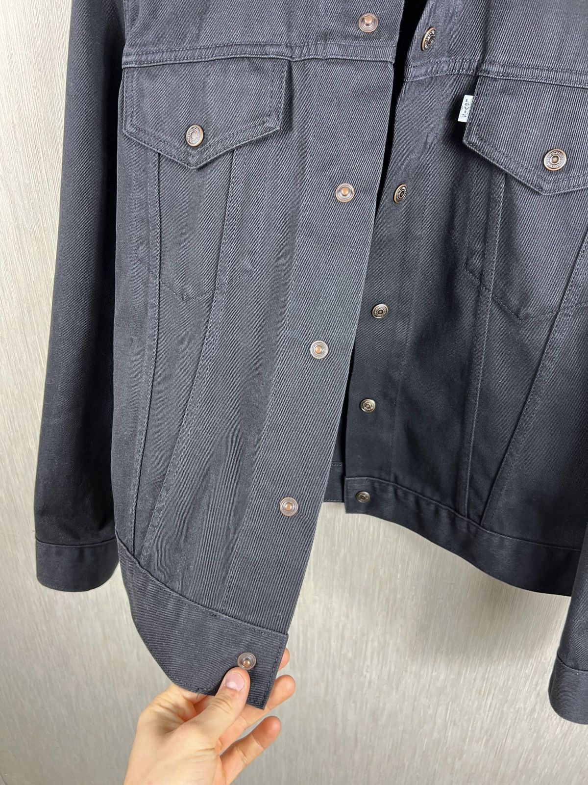 Levi's Vintage 90s Levi’s Sta-Prest denim trucker jacket levis logo Size XL / US 12-14 / IT 48-50 - 15 Thumbnail
