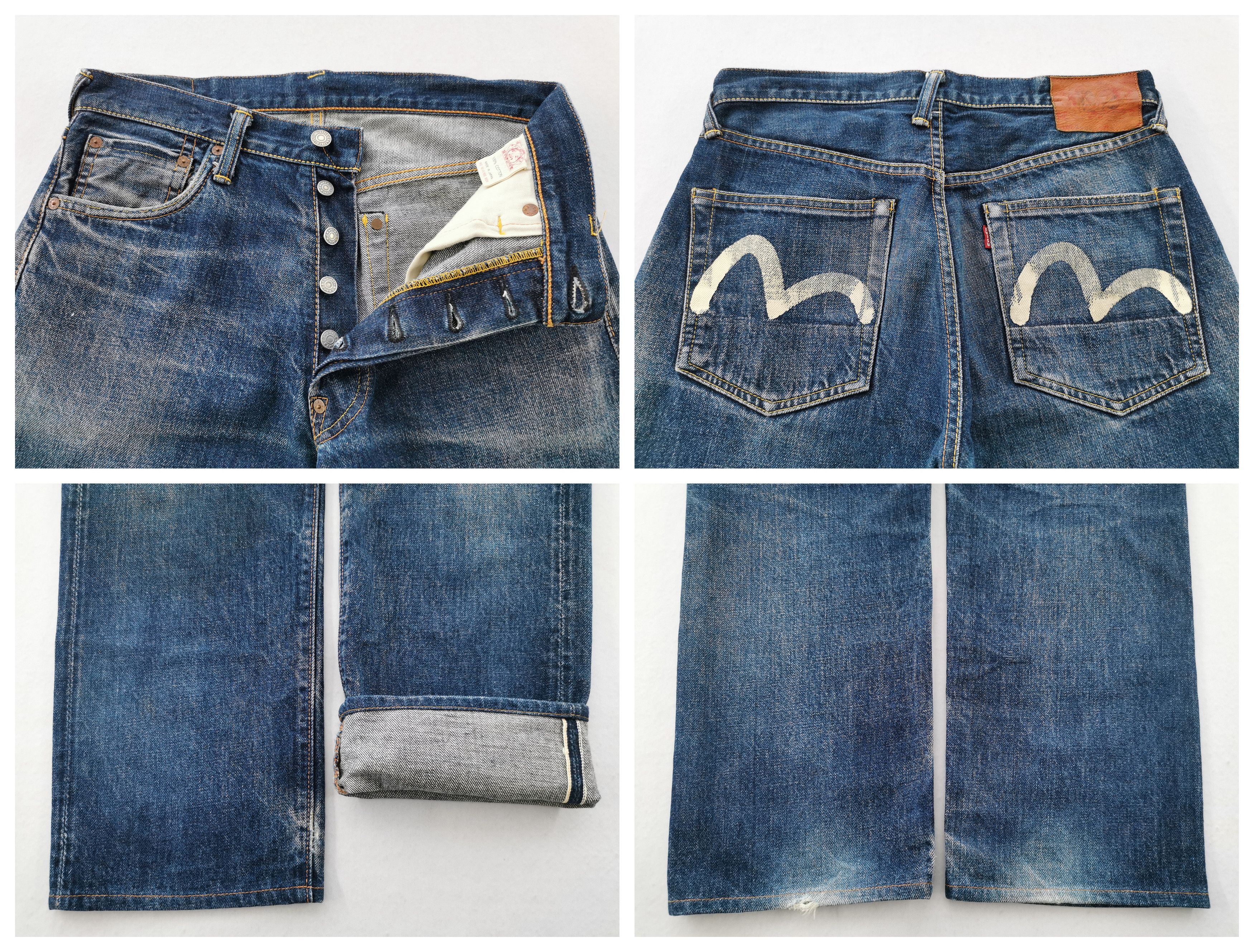 Evisu Vintage Evisu No.2 Selvedge Denim Seagull Pocket Logo Size US 29 - 8 Thumbnail