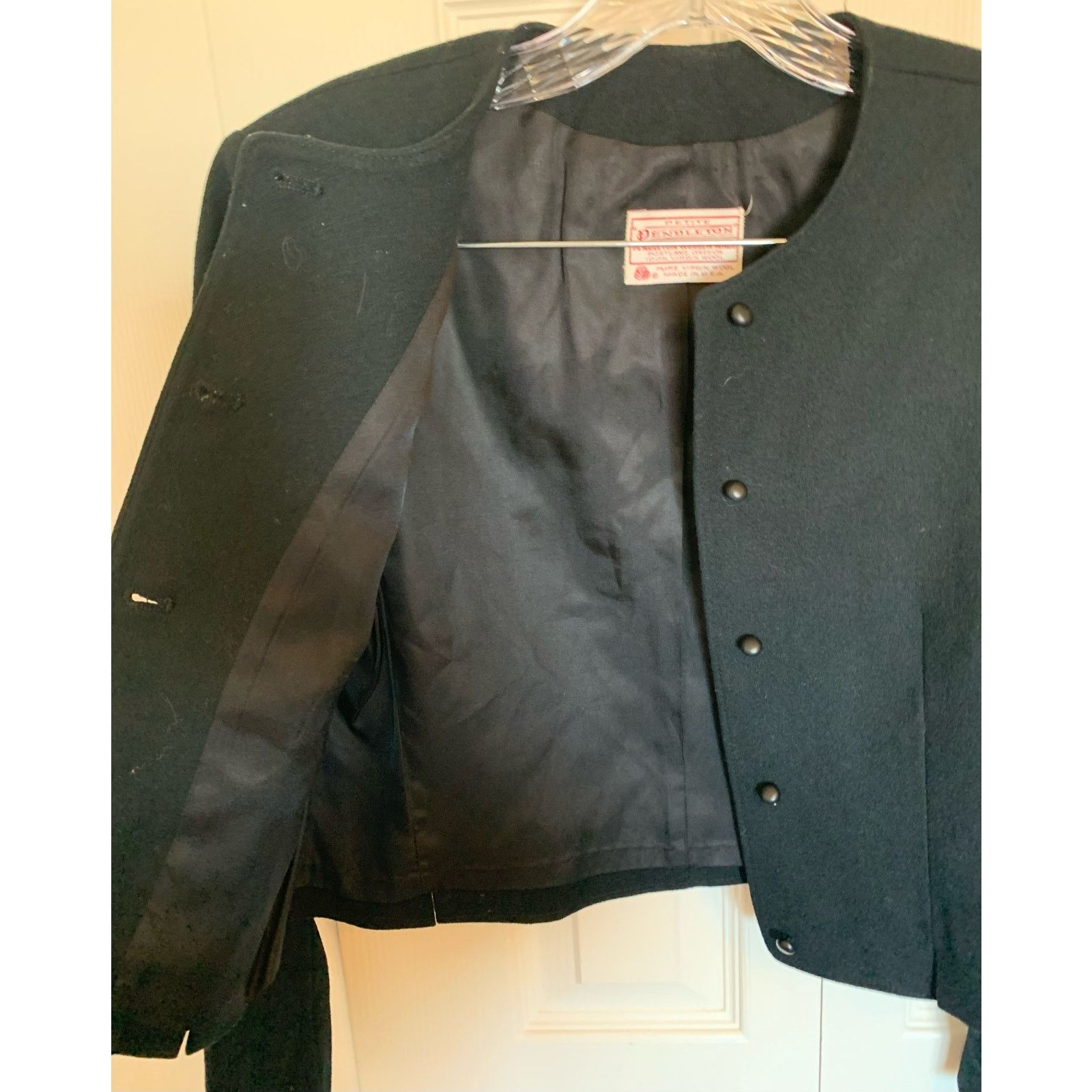 Pendleton Pendleton Petites blazer, wool black collarless Size M / US 6-8 / IT 42-44 - 5 Thumbnail