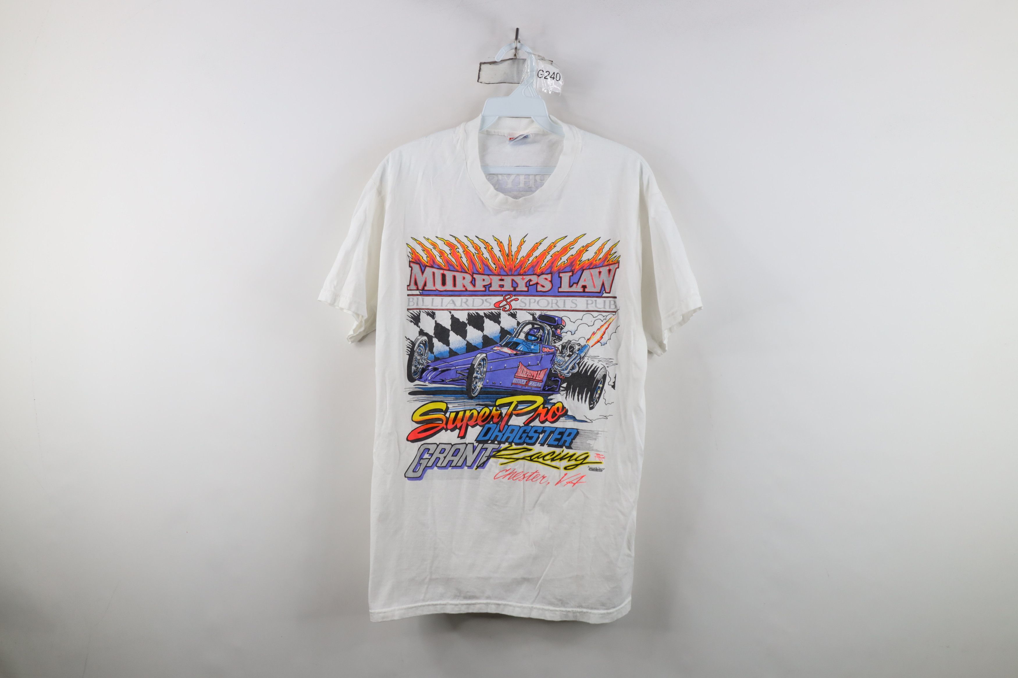 Vintage Vintage 90s Y2K Law Super Pro Dragster Racing T-Shirt White Size US M / EU 48-50 / 2 - 1 Thumbnail