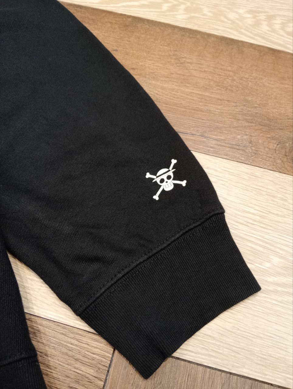Japanese Brand BANDAI ONE PIECE STRAW HAT CREW HOODIE - SIZE XL BLACK Size US XL / EU 56 / 4 - 4 Thumbnail
