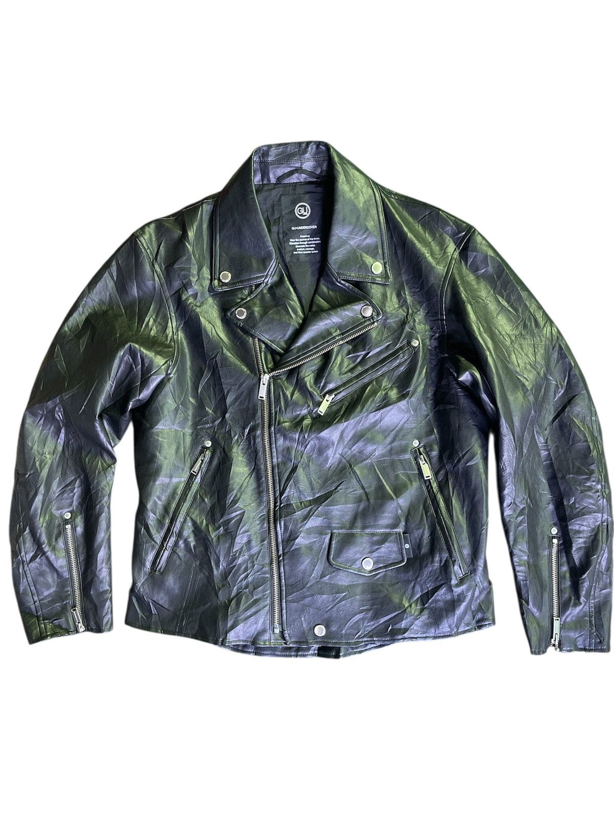 GU × Undercover GU UNDERCOVER Faux Leather Rider Jacket - Rare Collab Size US S / EU 44-46 / 1 - 2 Thumbnail