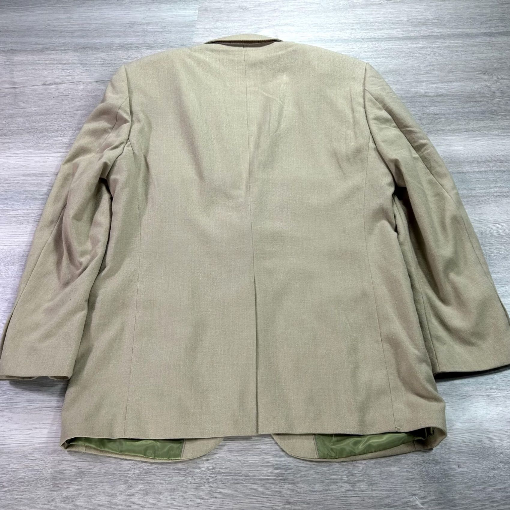 Doublet Alan Flusser Blazer Mens 42R Tan Two-Button Notch Lapel Double Vent Sport Coat Jacket Coat Size 42R - 2 Thumbnail
