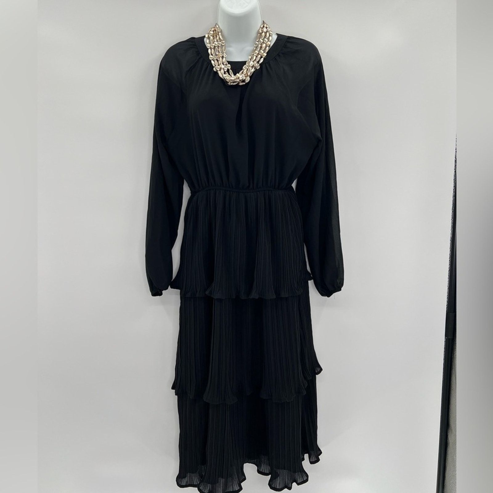 & Other Stories Women's Layered Ruffle Hem Casual Maxi Dress | Size S | NWOT Size S / US 4 / IT 40 - 4 Thumbnail