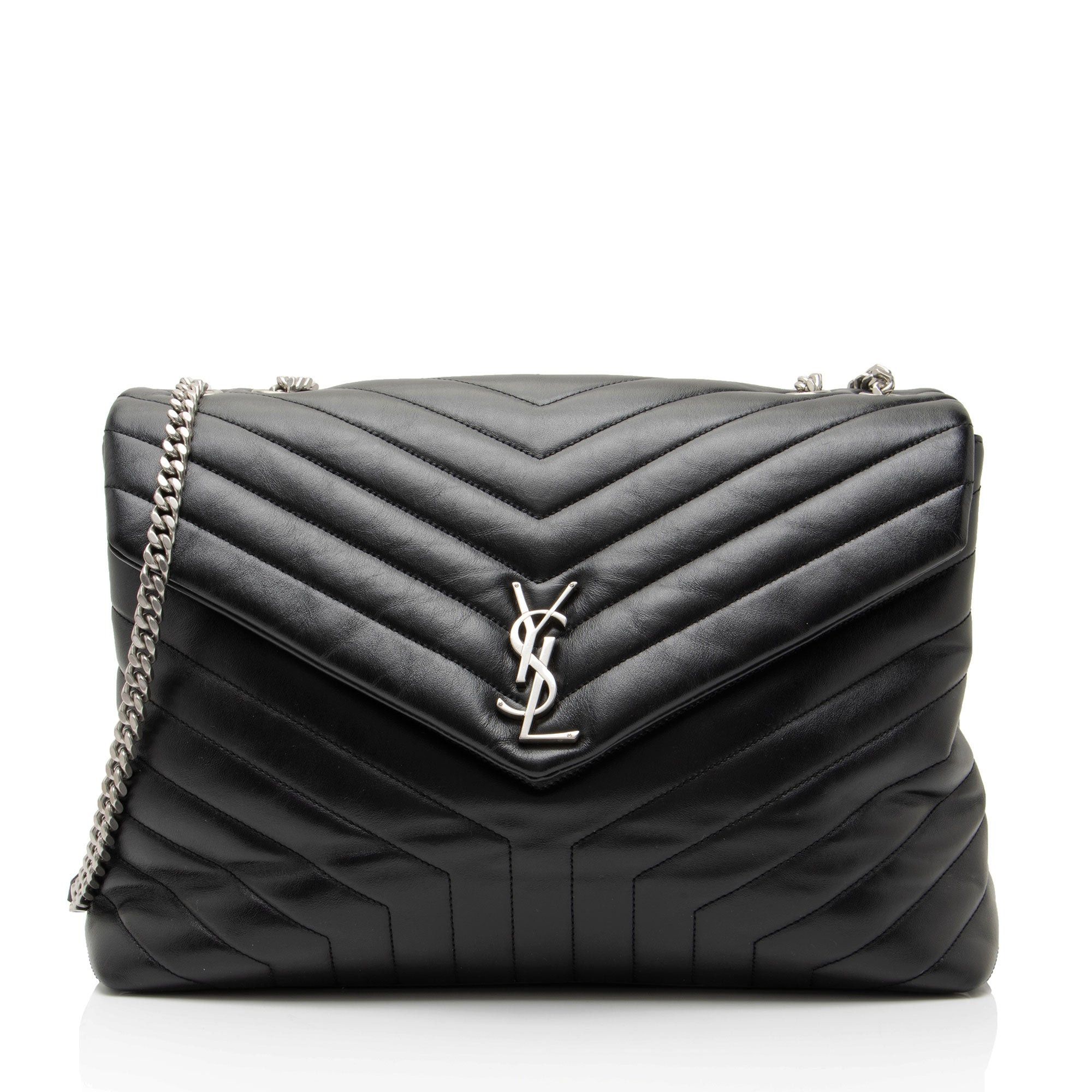 Saint Laurent Paris Saint Laurent Matelasse Calfskin Monogram LouLou Chain Large Size ONE SIZE - 1 Thumbnail