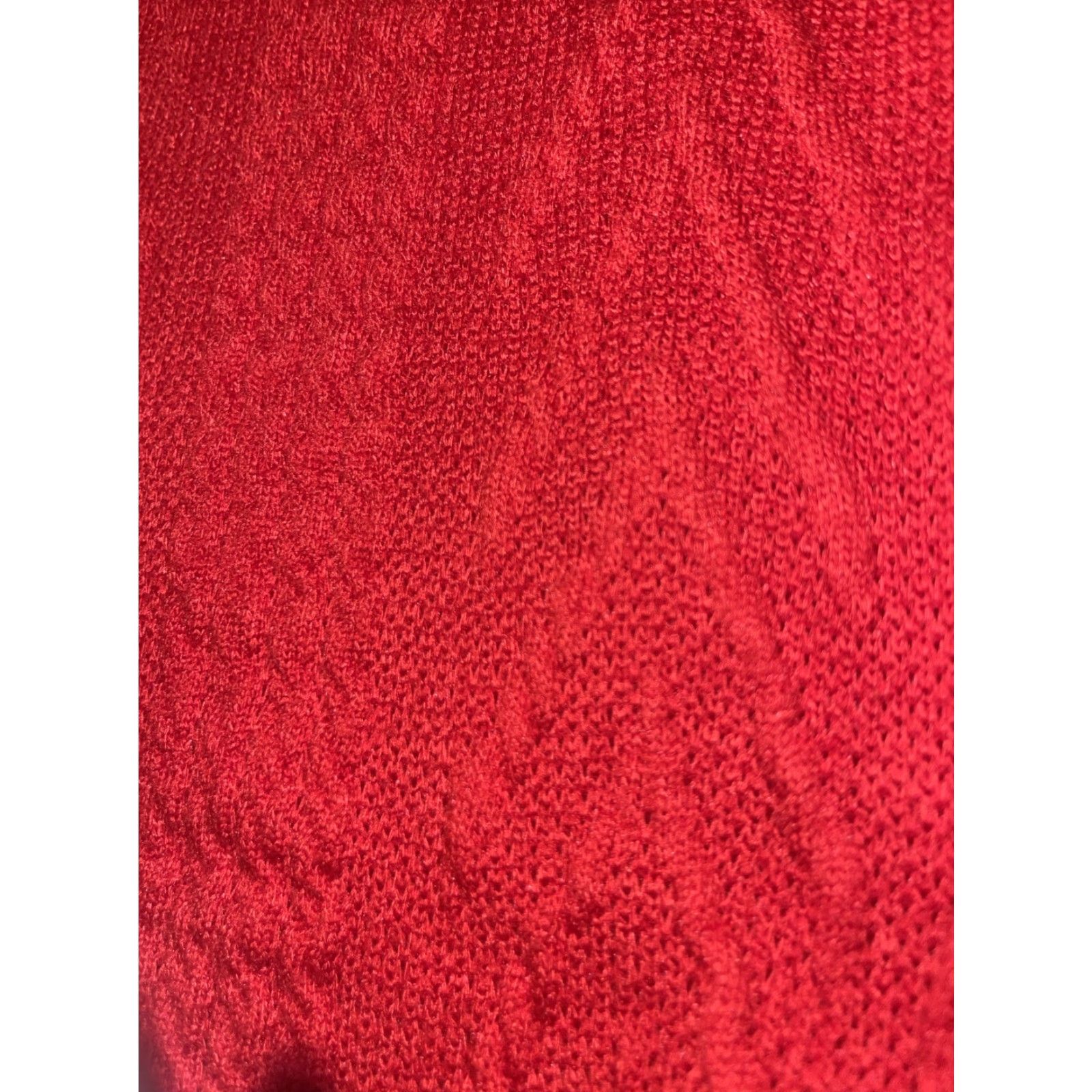 Vintage VINTAGE Bibi Womens Sweater Vest Shirt Sleeveless Red Christmas 90s Holiday Pullover V-Neck Stretch Cap Sleeve Shirt Women S Red Shirt Womens Size S / US 4 / IT 40 - 5 Thumbnail