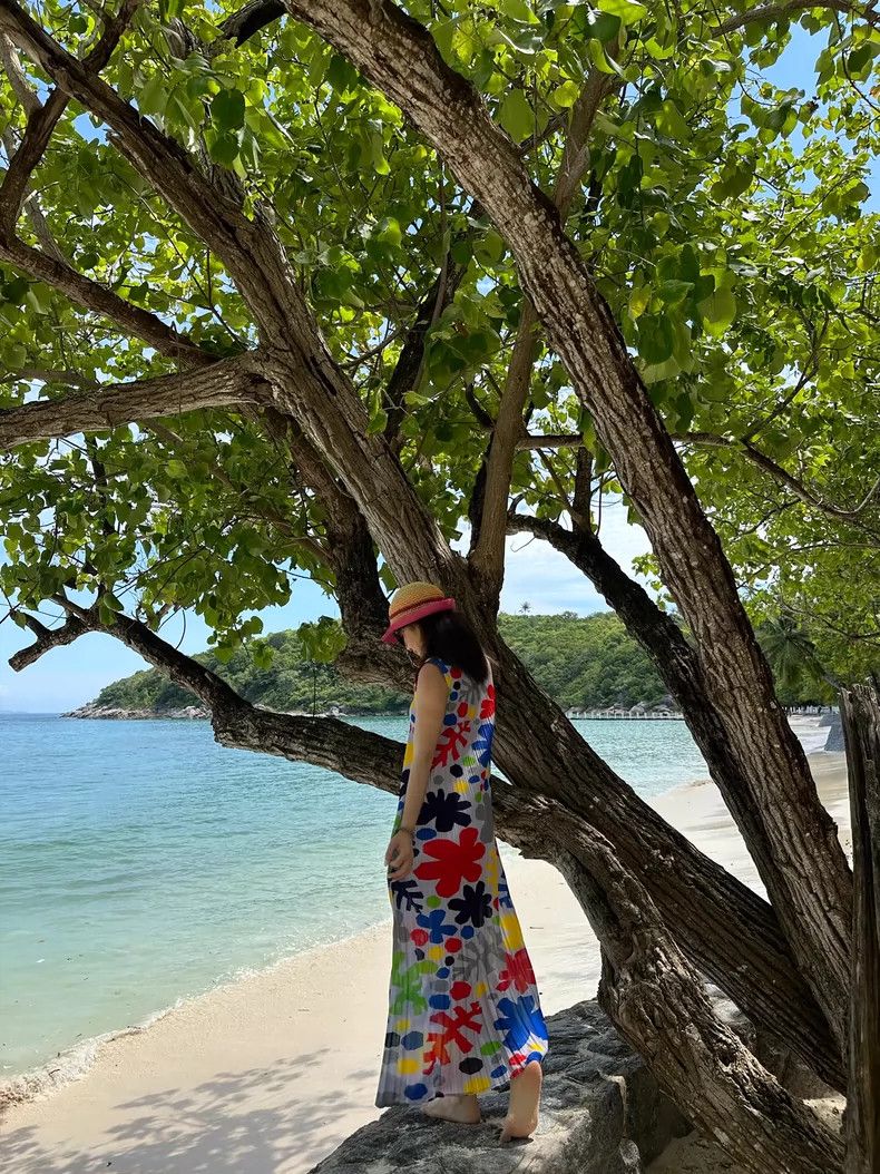 Issey Miyake printed dress