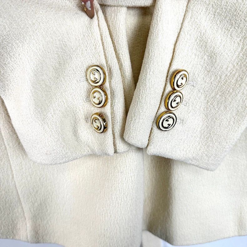 Gucci Gucci Beige wool single-breasted waist suit Size M / US 6-8 / IT 42-44 - 6 Thumbnail