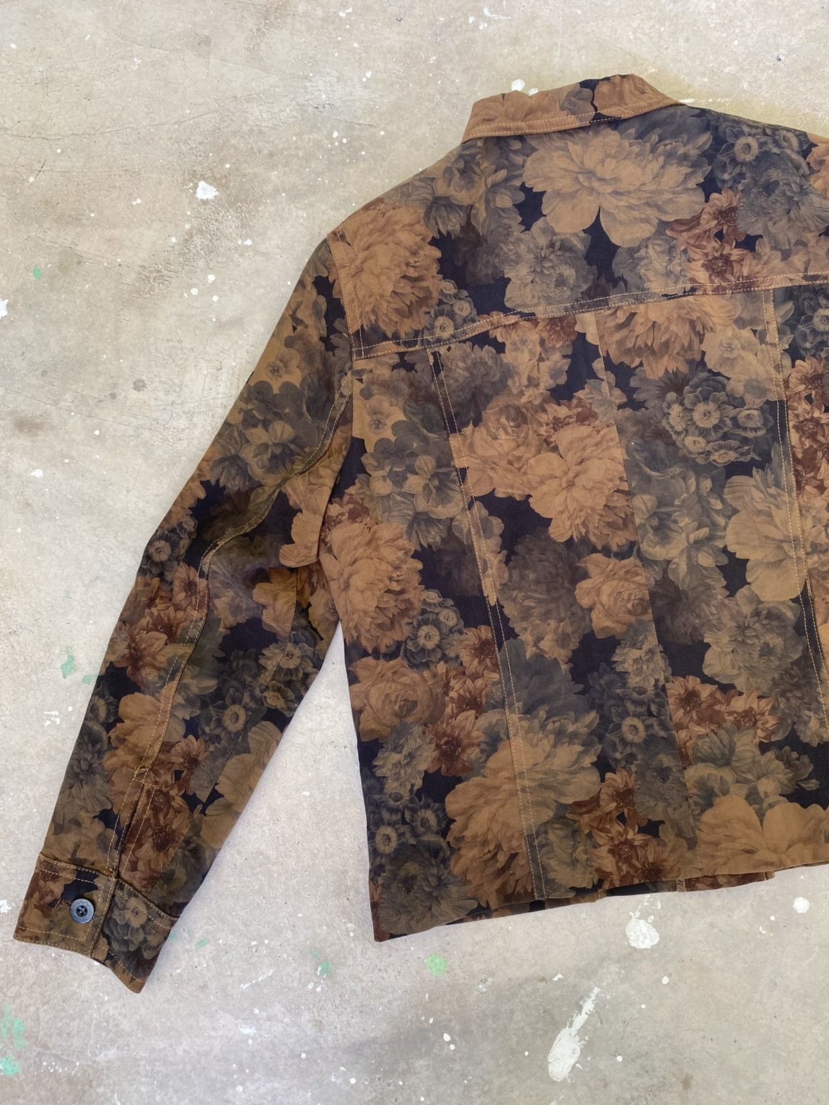 Japanese Brand Royal Spencer Floral Brown Work Jacket Japan Size M / US 6-8 / IT 42-44 - 10 Thumbnail