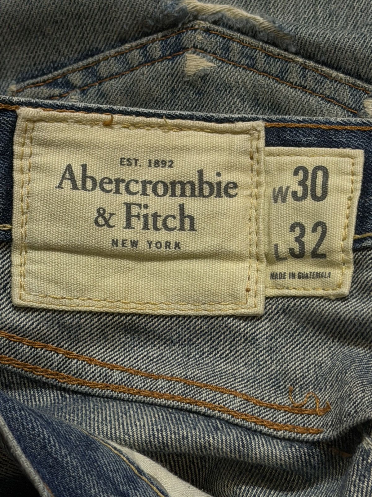 Abercrombie & Fitch Vintage 90s Abercrombie & Fitch Faded Distress Straight Leg Size US 32 / EU 48 - 6 Thumbnail
