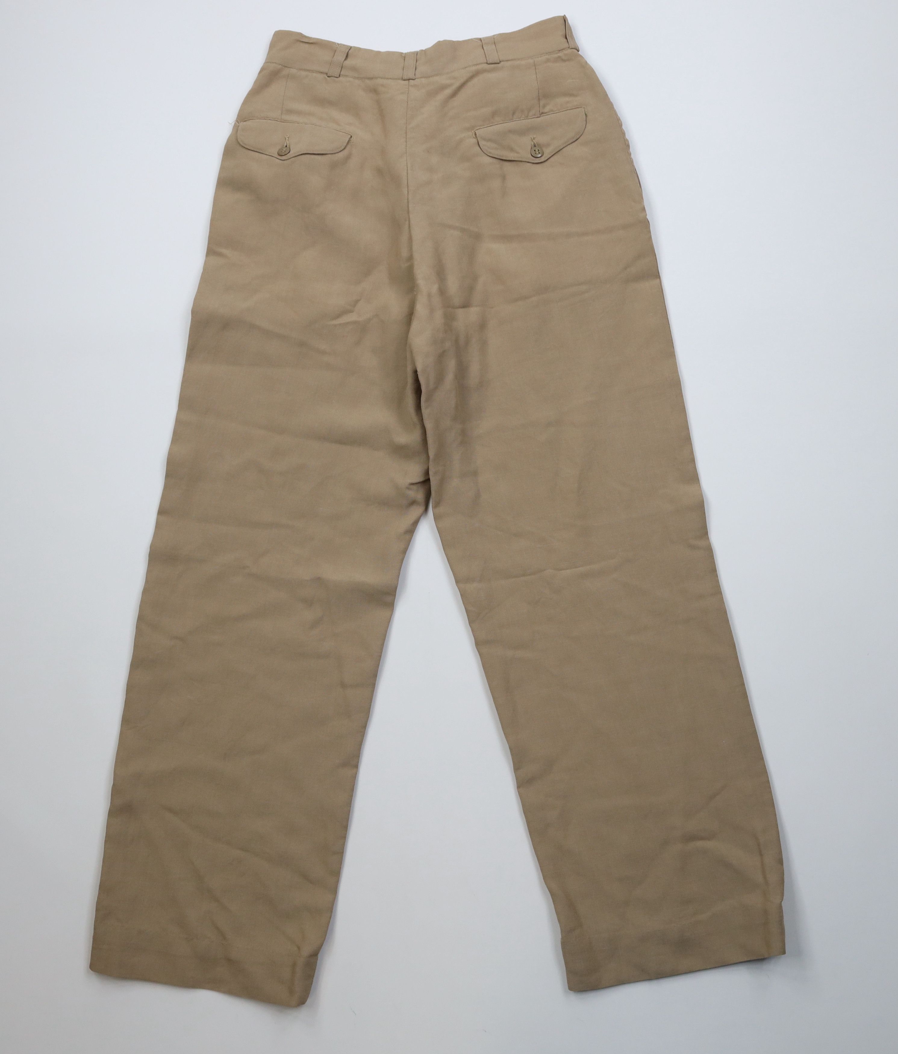 Vintage Vintage 50s Hollywood Regency Gabardine Wide Leg Chino Pants Size US 30 / EU 46 - 11 Thumbnail