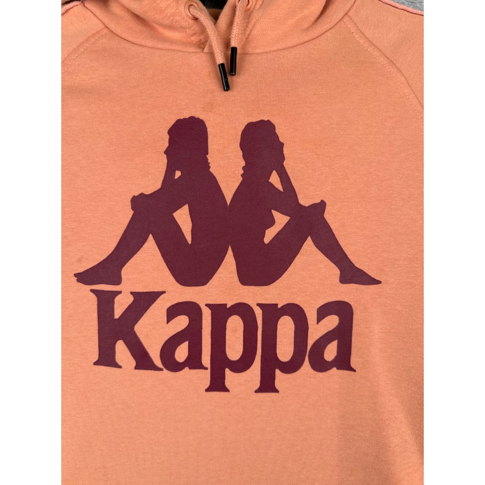 Kappa Kappa Hoodie Womens Large Orange Pullover Logo Jersey Fabric READ Size L / US 10 / IT 46 - 6 Thumbnail