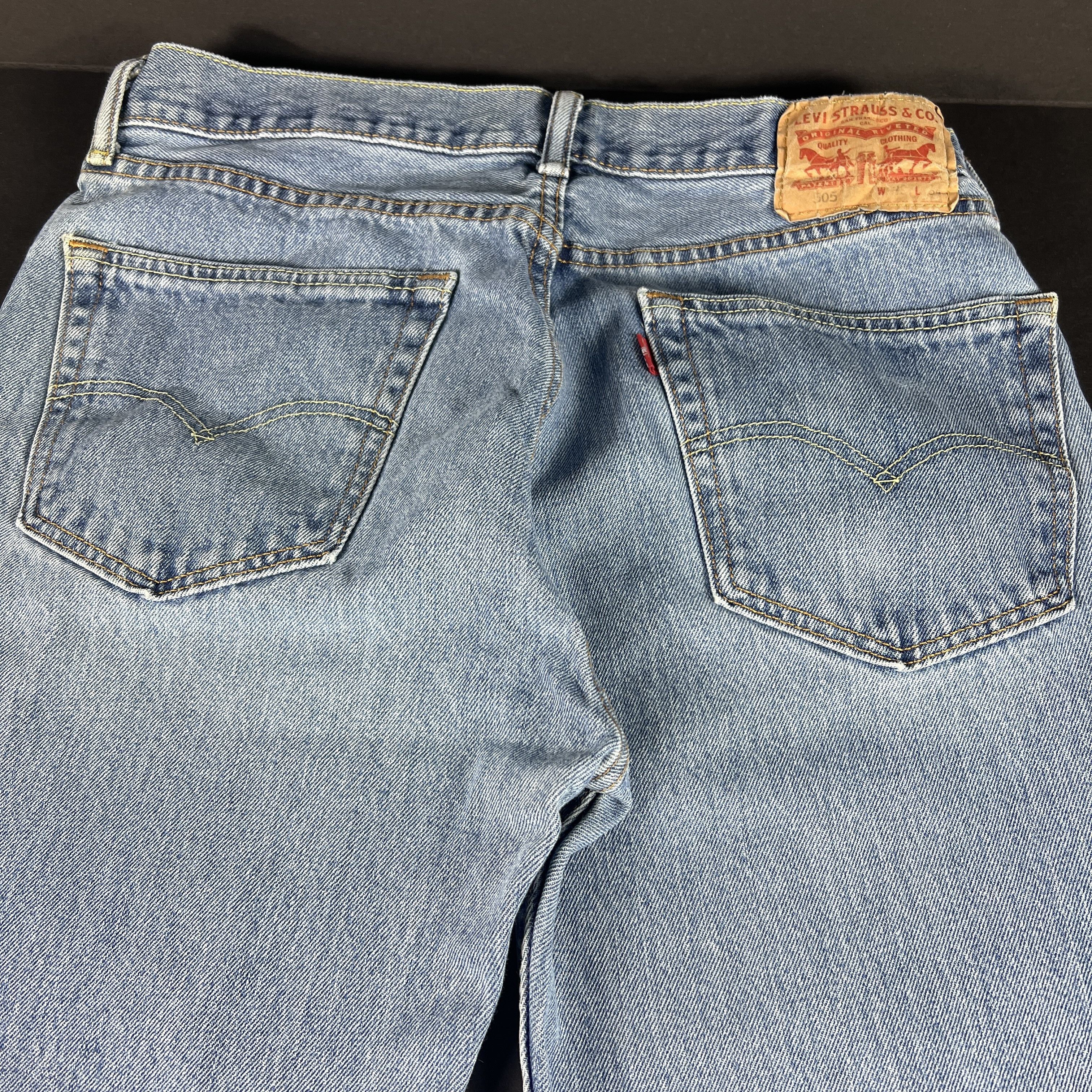 Levi's Levi's Jeans 505 Straight Leg Blue Faded Cotton Denim Size US 32 / EU 48 - 13 Thumbnail