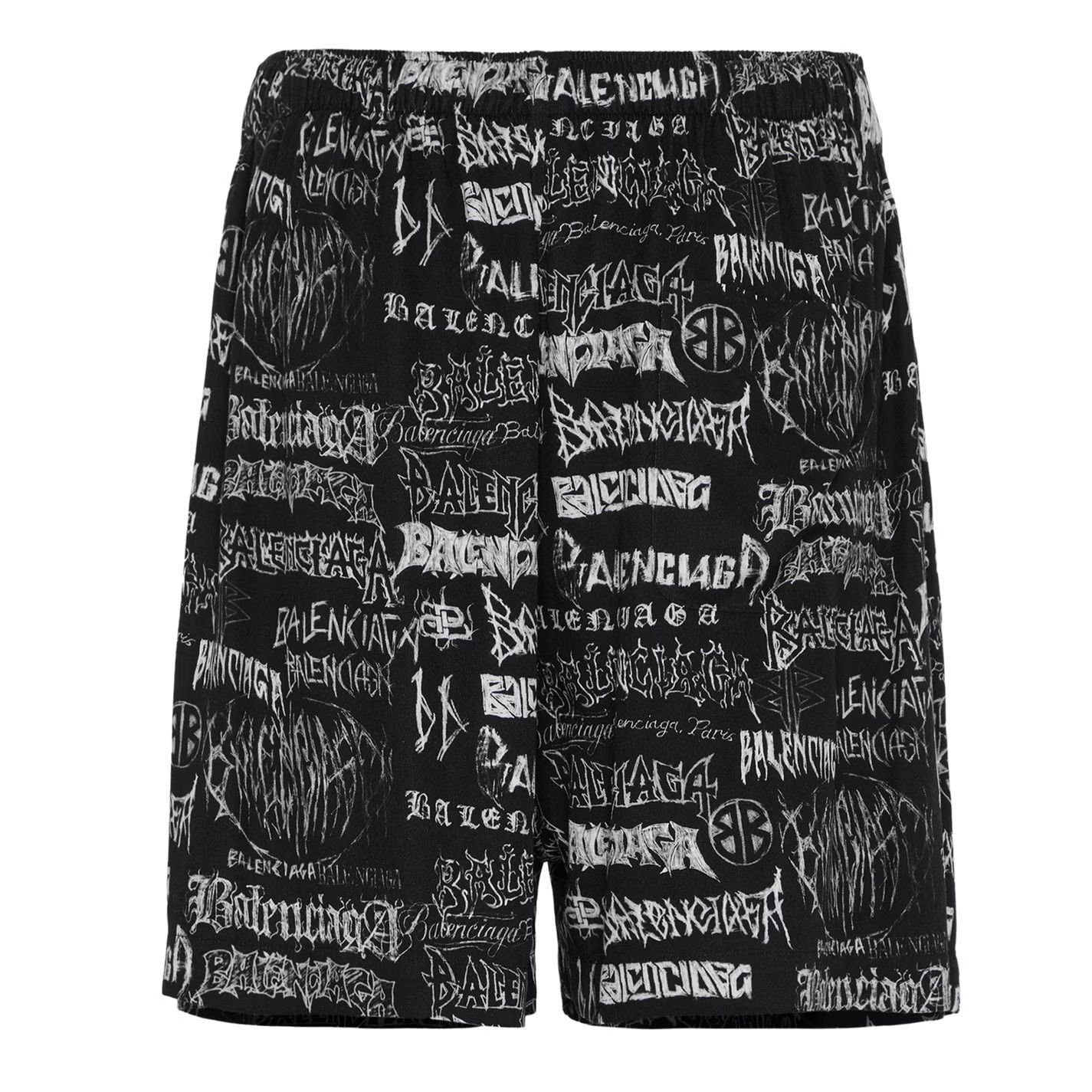 Balenciaga o1g2r1mq0226 Metal Pyjama Shorts In Black Size US 30 / EU 46 - 2 Thumbnail