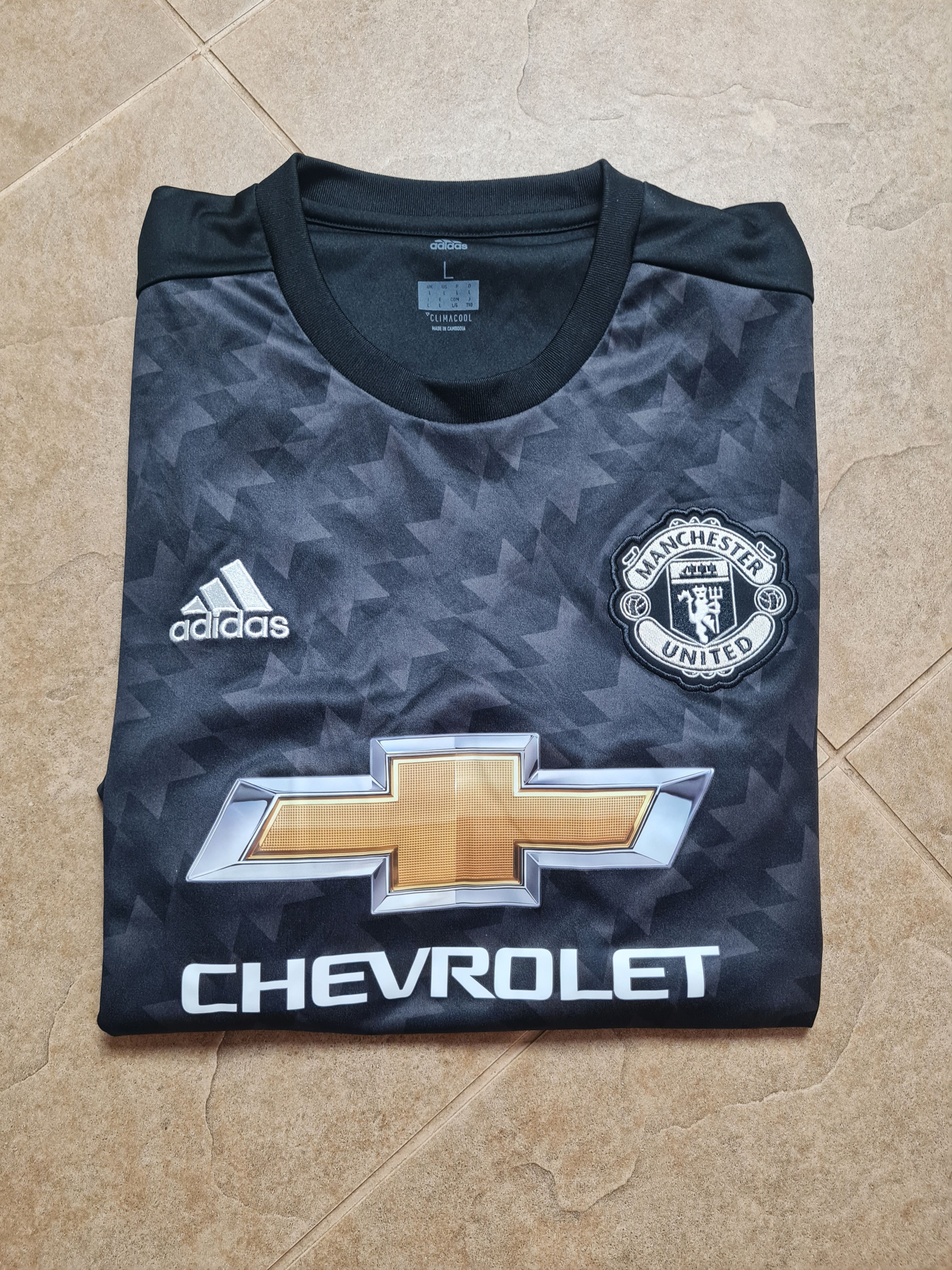 Adidas Jersey Manchester United Adidas Black 2017-18 Soccer Shirt L Size US L / EU 52-54 / 3 - 7 Thumbnail