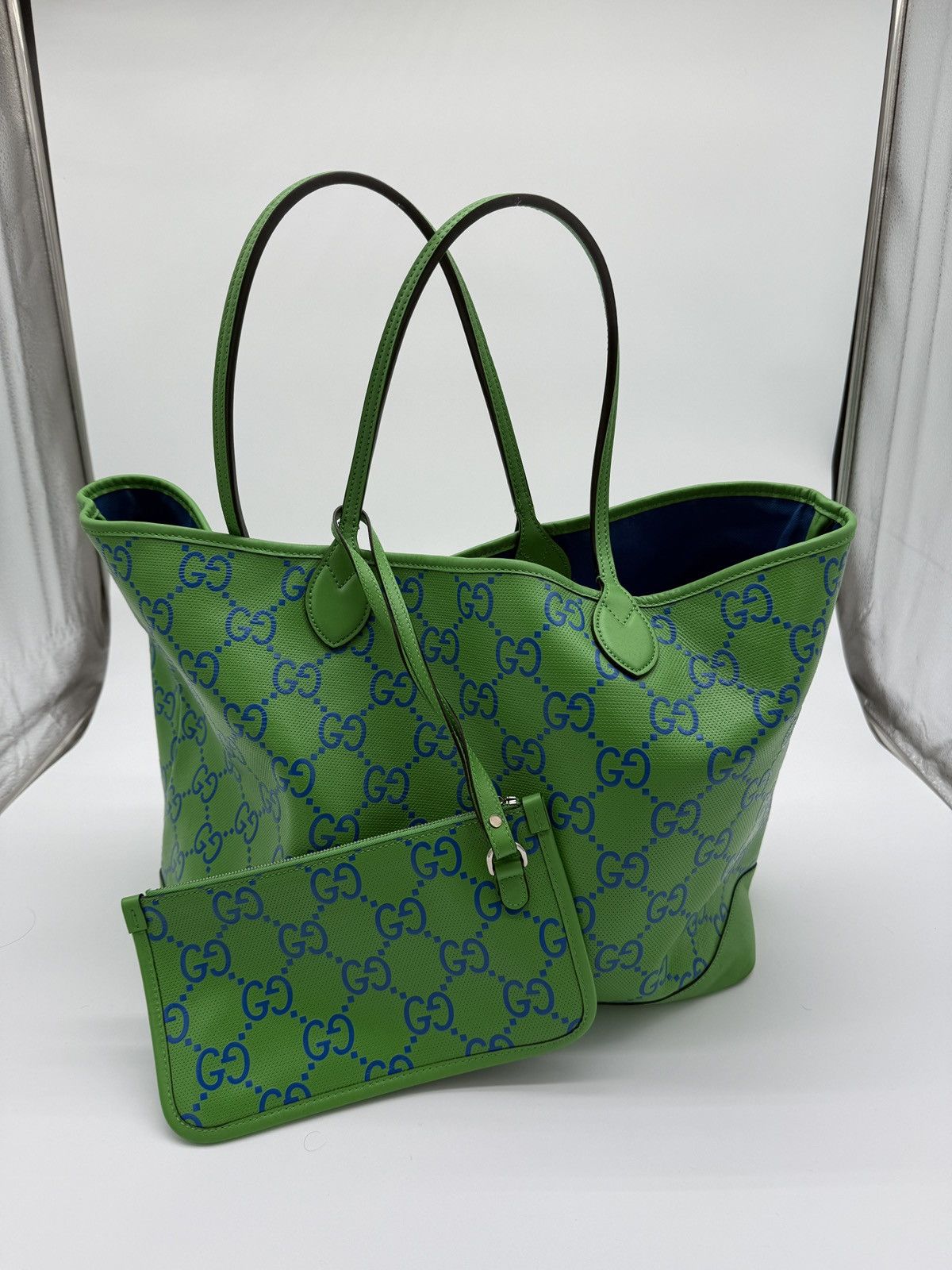 Gucci Gucci Green & Blue Monogram Tote Size ONE SIZE - 1 Thumbnail