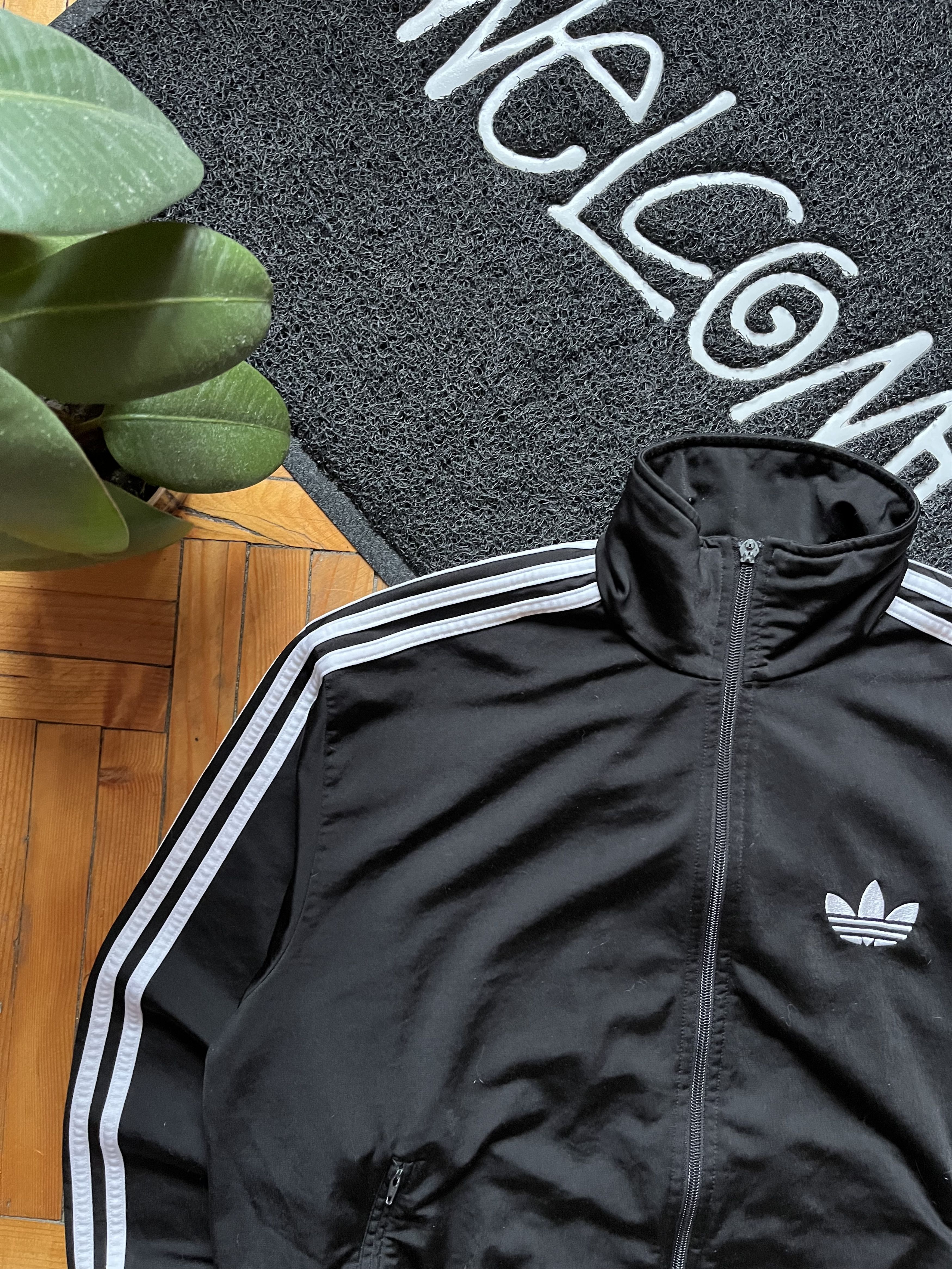 Adidas Vintage Adidas Firebird Zip Track Jacket Black White Stripes Size US M / EU 48-50 / 2 - 2 Thumbnail