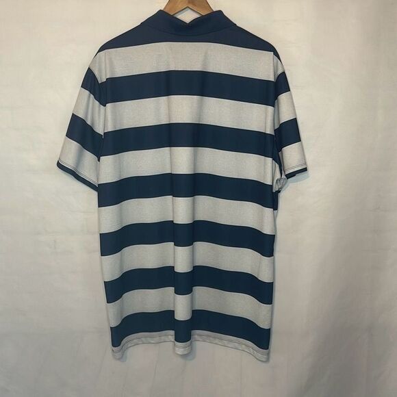 Nike Nike Golf Blue Gray Striped Standard Fit Dri Fit Size XXL Po Size US XXL / EU 58 / 5 - 3 Thumbnail
