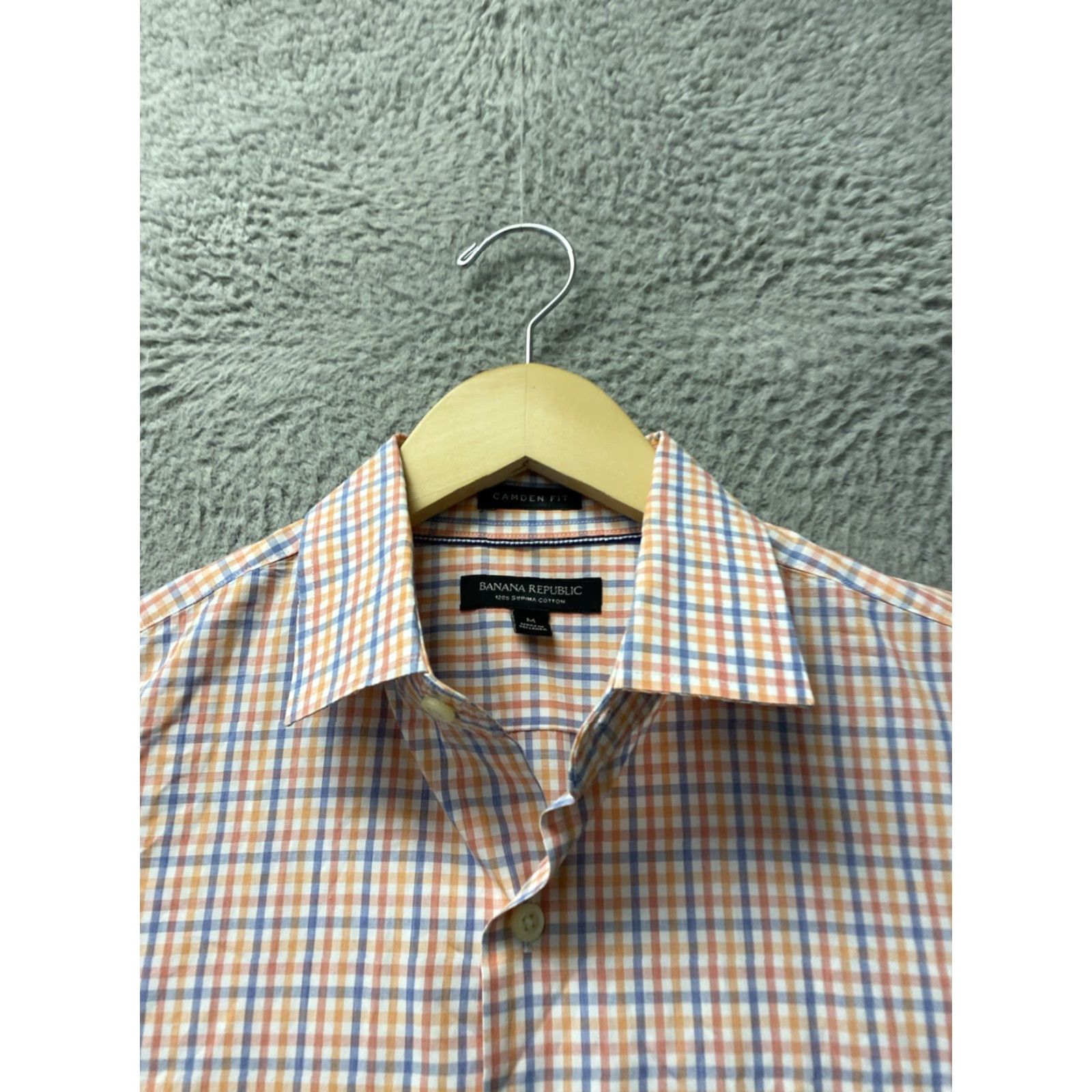 Banana Republic Banana Republic Button Shirt Men’s M Pink Blue Plaid Untucked Button-Down Collar Casual Size US M / EU 48-50 / 2 - 4 Thumbnail