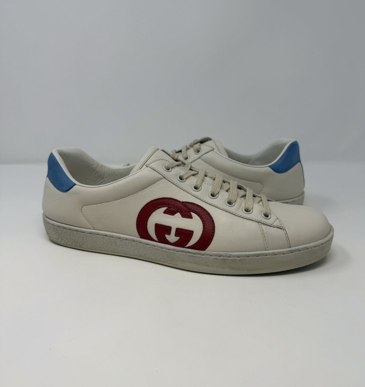 Gucci Gucci Ace Interlocking G Sneaker White Leather Size US 10 / EU 43 - 1 Thumbnail